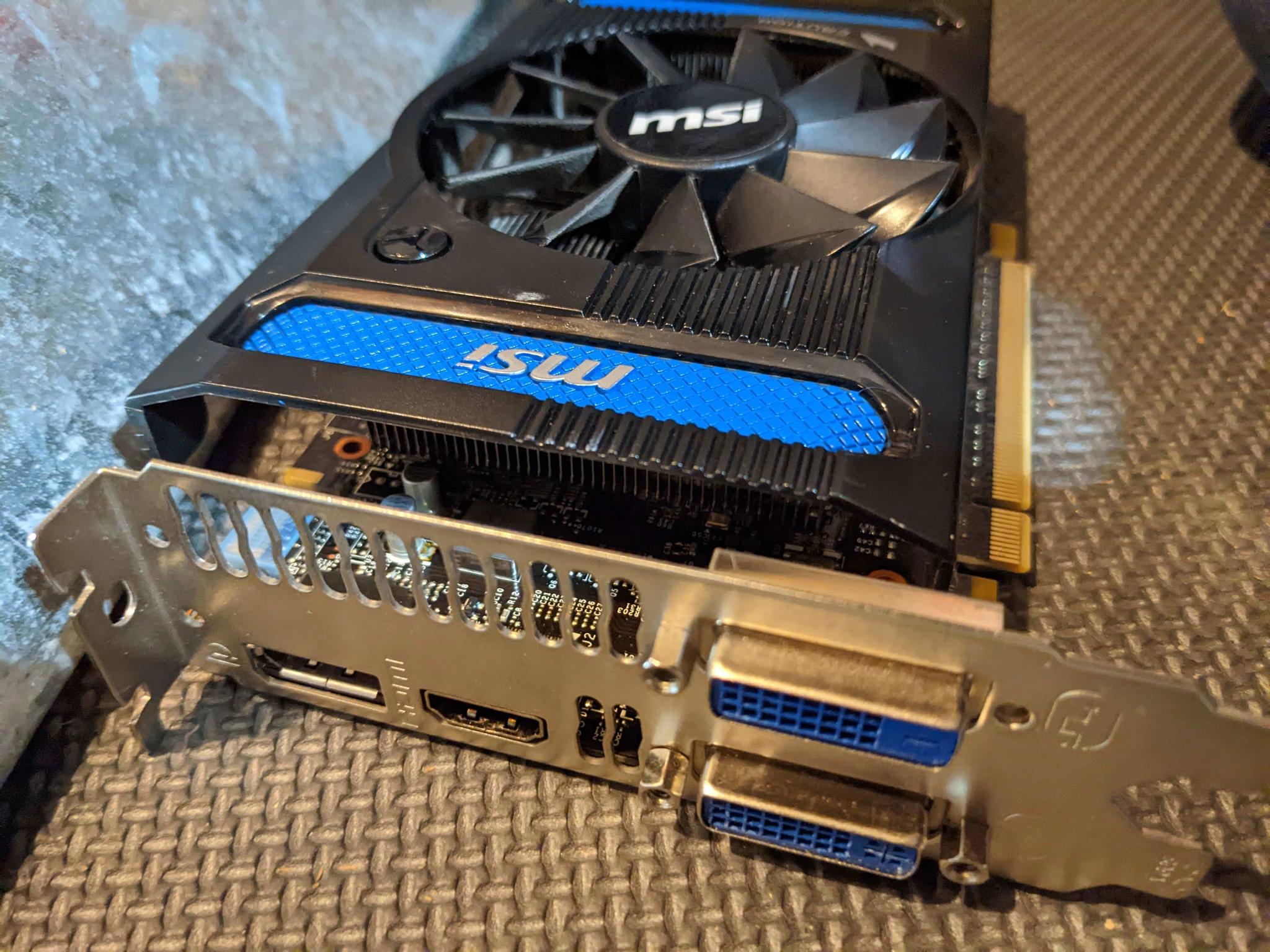 MSI Nvidia GeForce GTX 650 Ti 2 GB GDDR5 PCI Express x16 Desktop Video Card -Good Condition