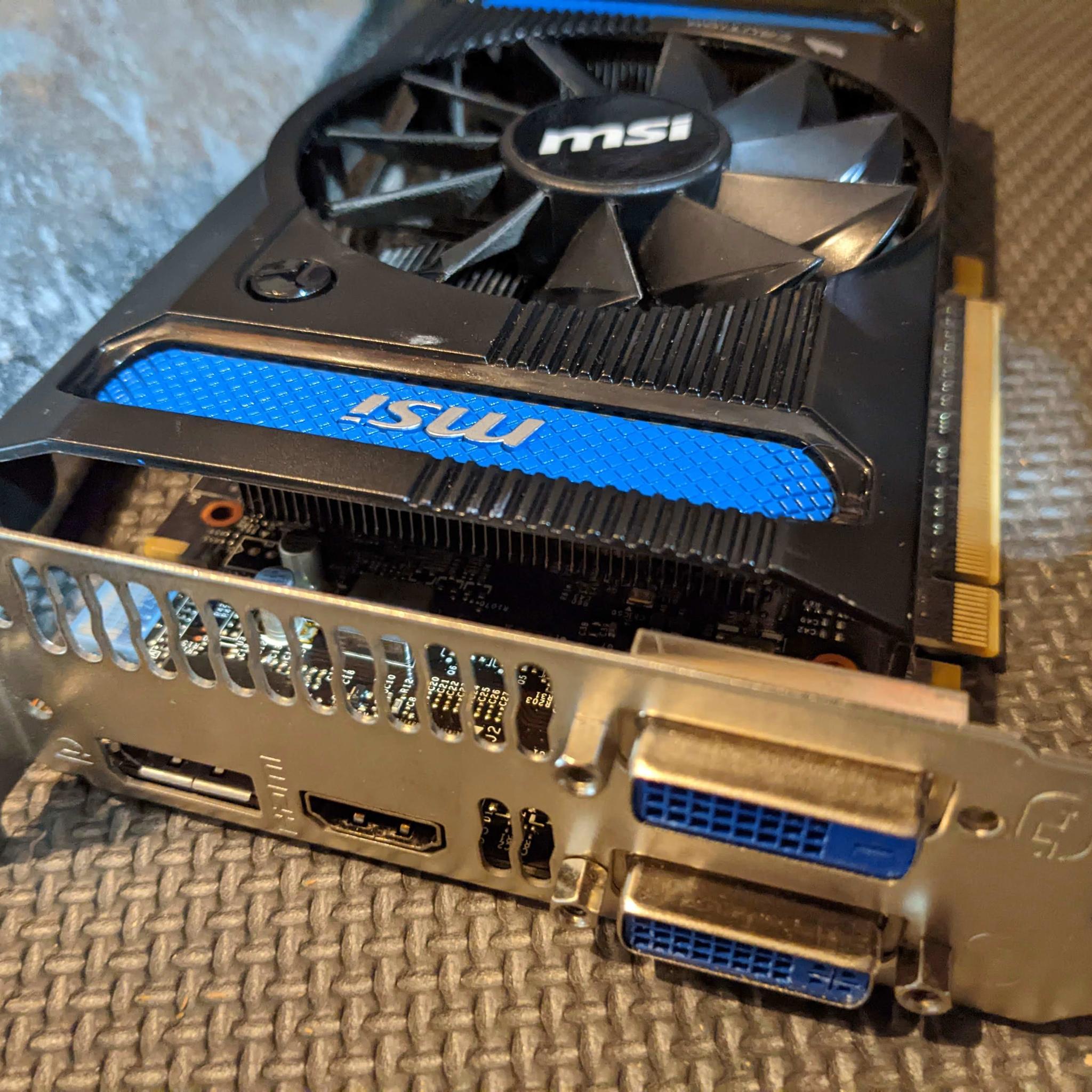 MSI Nvidia GeForce GTX 650 Ti 2 GB GDDR5 PCI Express x16 Desktop Video Card -Good Condition