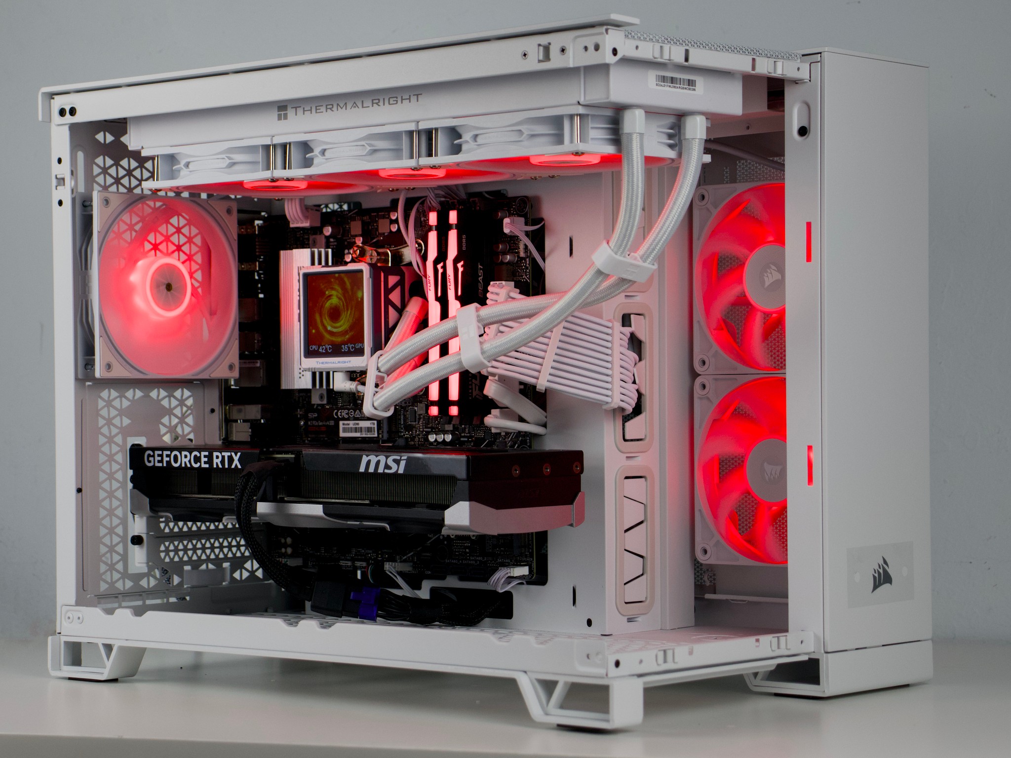 ☁️ Clean White PC | RTX 5070 12GB, Ryzen 5 7600X, 32GB DDR5, 1TB NVMe, LCD AIO | Gaming PC ☁️