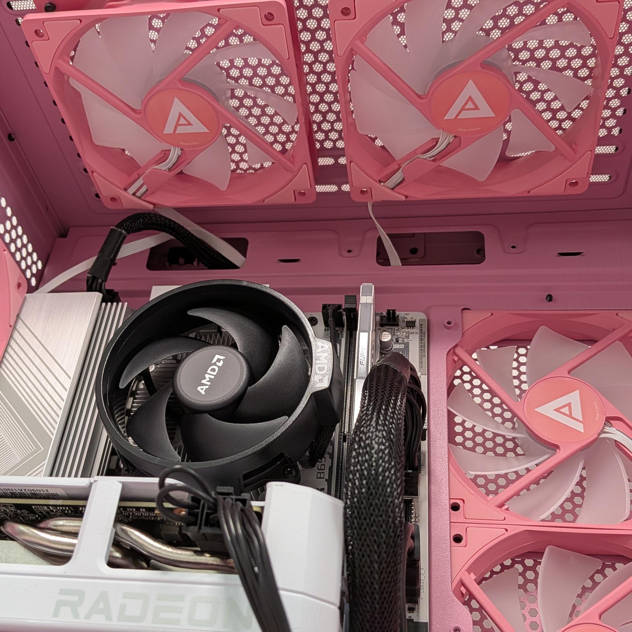 Brand New Build ALL AMD AM5 Custom Gaming PC Pink RGB