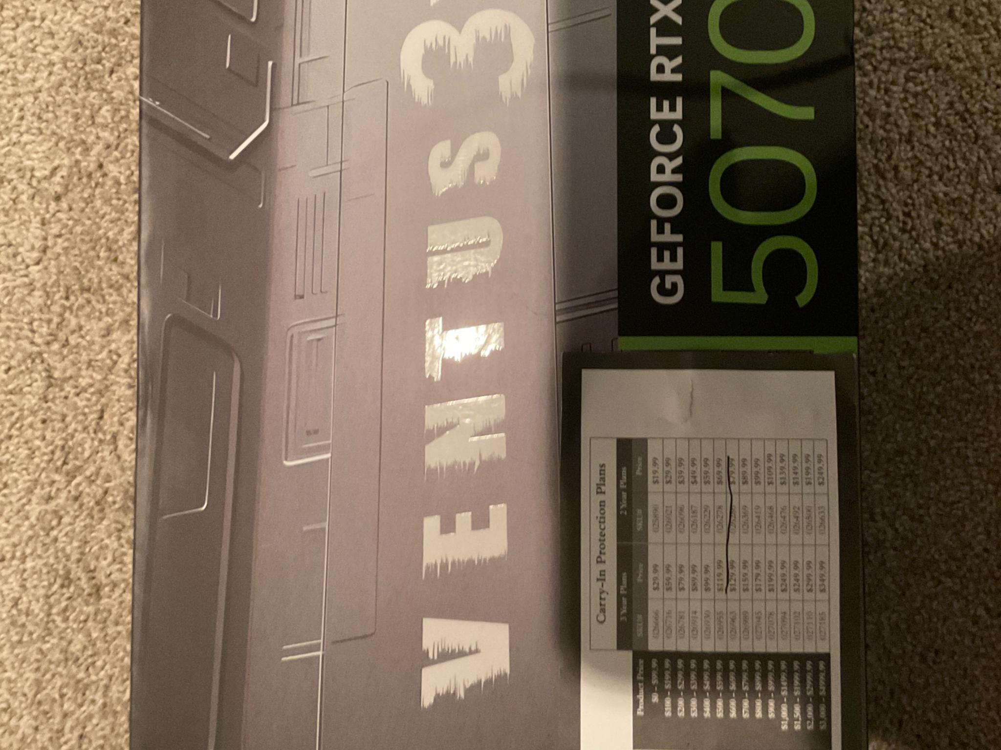 RTX 5070 NEW IN BOX WITH 2 YEAR WARRANTY