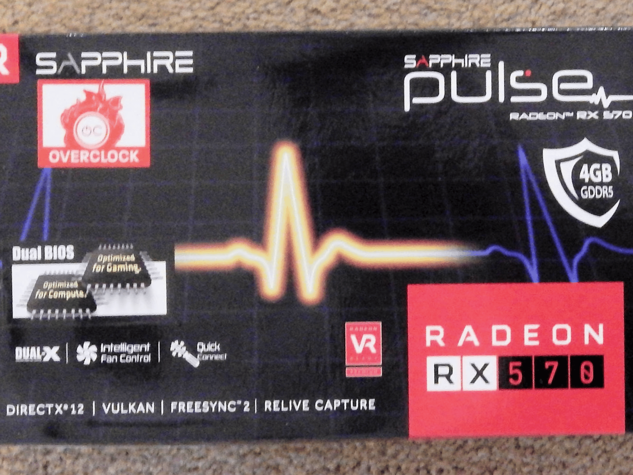 SAPPHIRE PULSE RADEON RX 570 4GB GDDR5 GRAPHICS CARD 