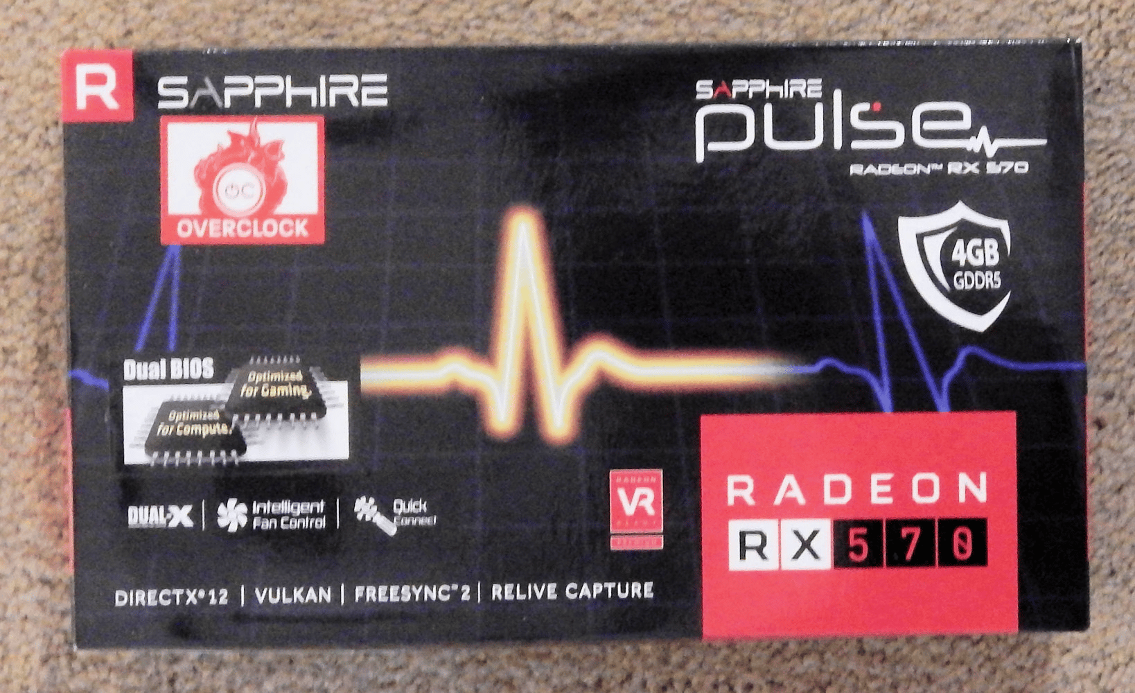 SAPPHIRE PULSE RADEON RX 570 4GB GDDR5 GRAPHICS CARD 