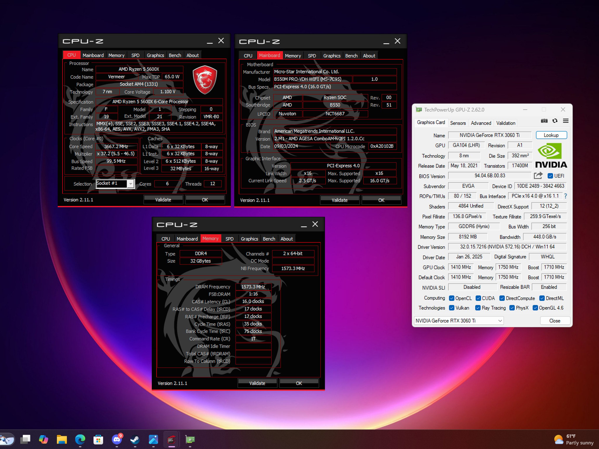 Value Gaming PC | Ryzen 5 5600x | RTX 3060 Ti 8gb| 32gb DDR4 | 1tb M.2 NVME | WiFi