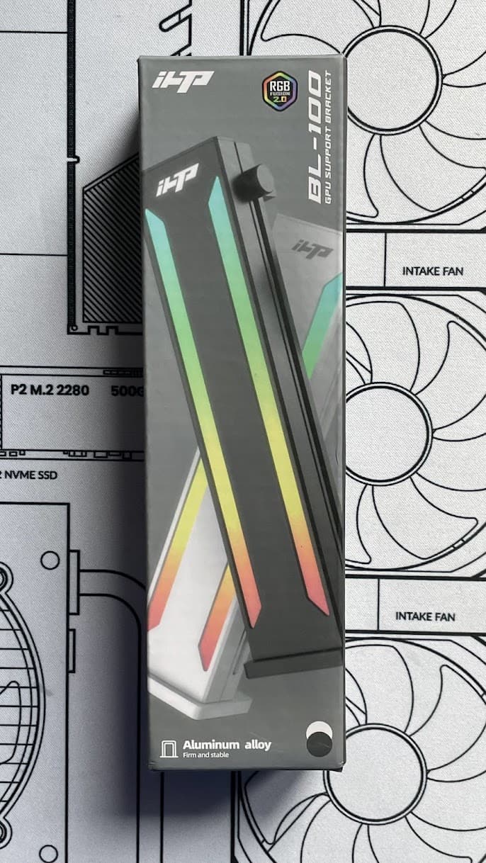 iHTP 5V 3-Pin White ARGB GPU Anti-Sag Brace Holder