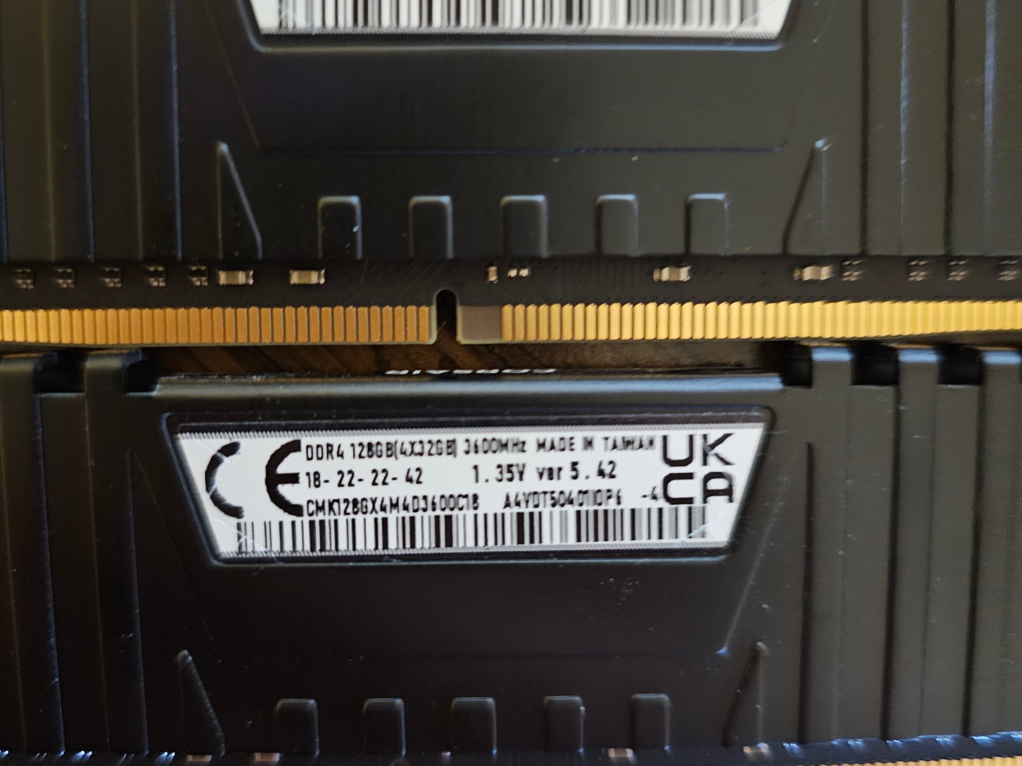 Corsair VENGEANCE LPX 128GB (4 x 32GB) DDR4 DRAM Up To 3600MHz C18 Memory Kit