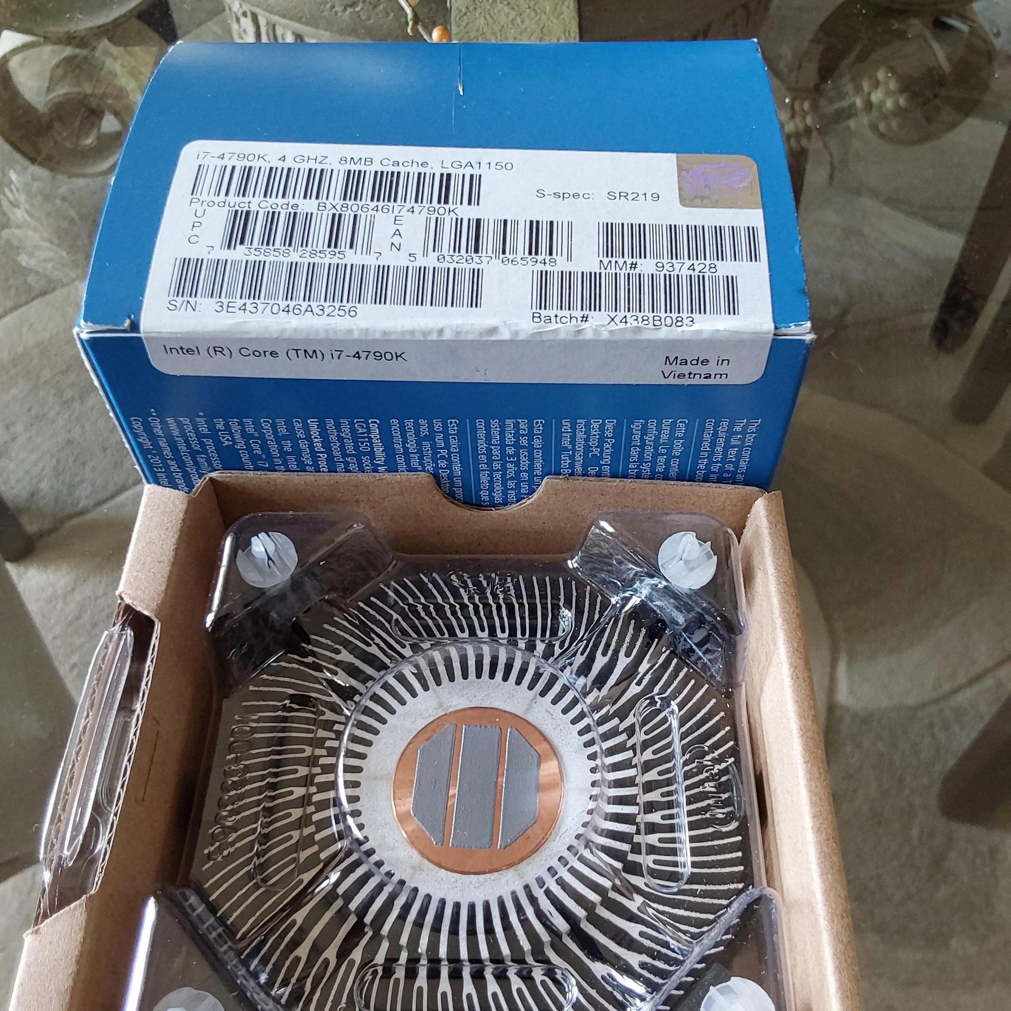 Intel i7 4790k 4.0GHz CPU IN ORIGINAL RETAIL BOX