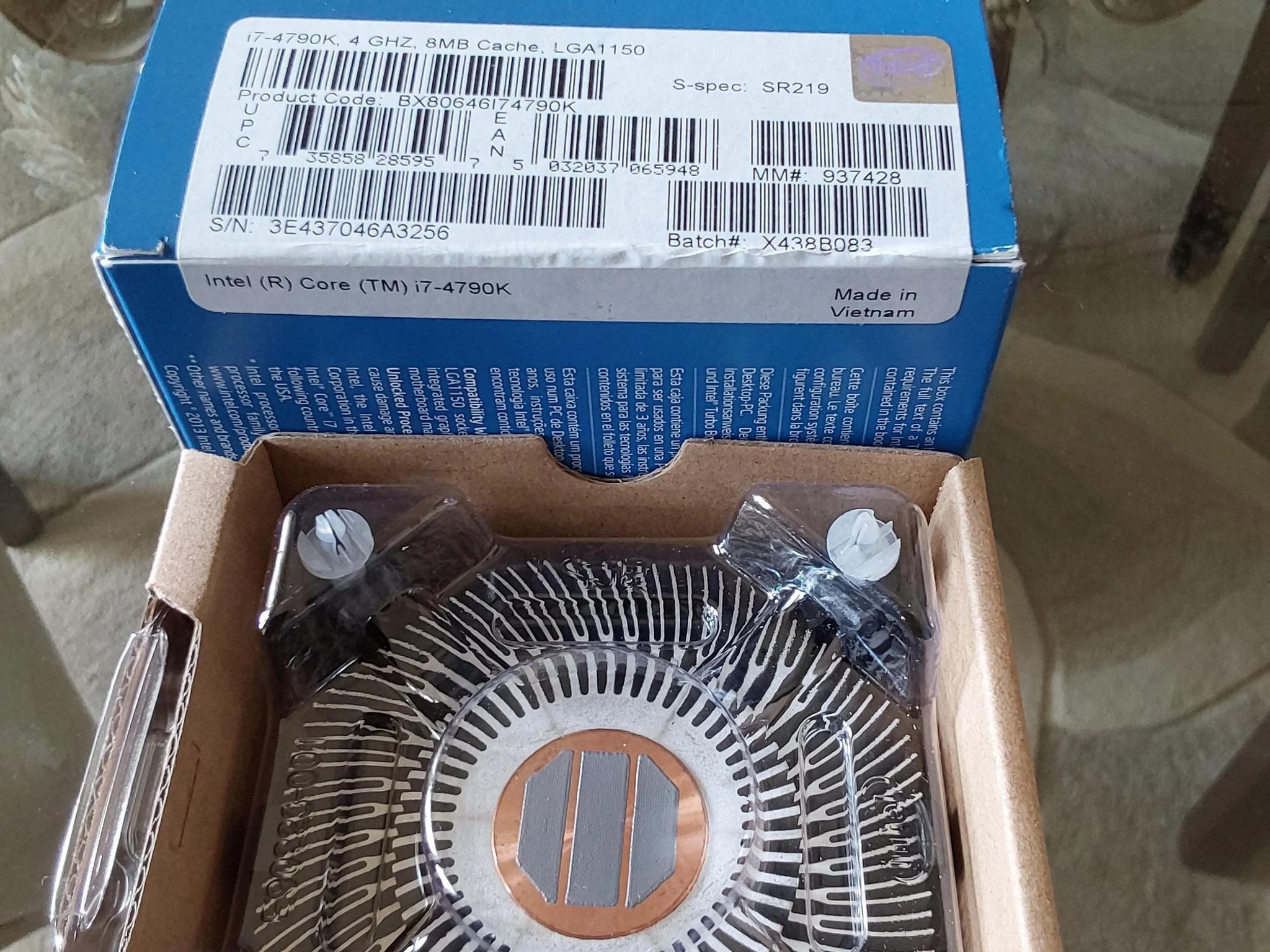 Intel i7 4790k 4.0GHz CPU IN ORIGINAL RETAIL BOX