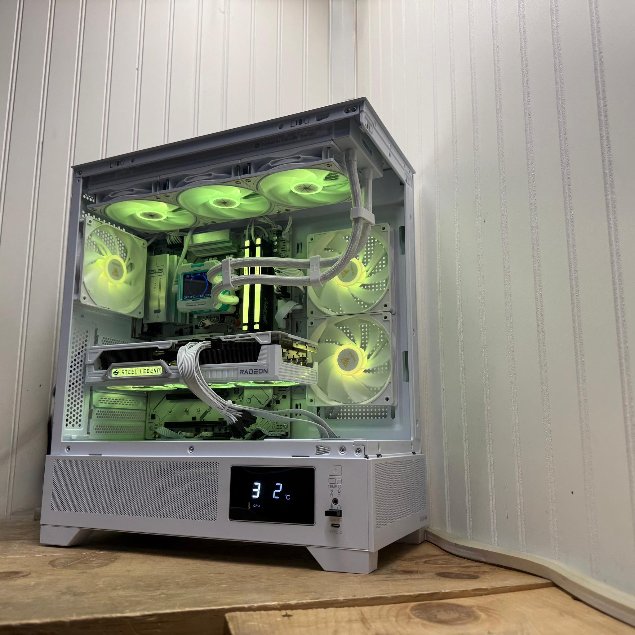 ⚡FROST TITAN V2 – RX 9070 XT + Ryzen 7 9800X3D | 360mm AIO | 32GDD5 FLAGSHIP 4K GAMING BEAST ⚡