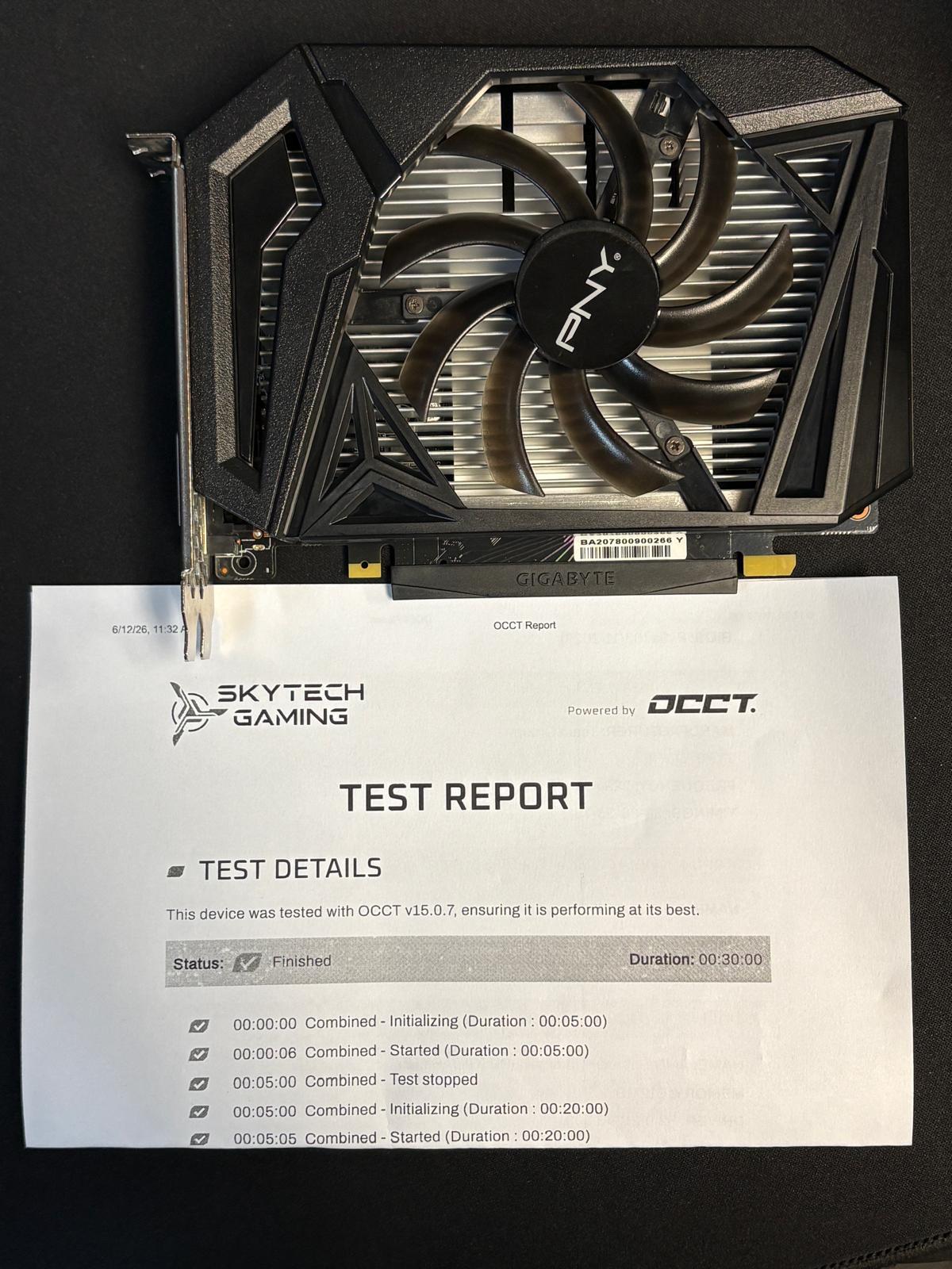 USED IN GOOD CONDITION W/ TEST REPORT - PNY Geforce GTX 1650 Super 4GB GDDR6 - (Refurbished)
