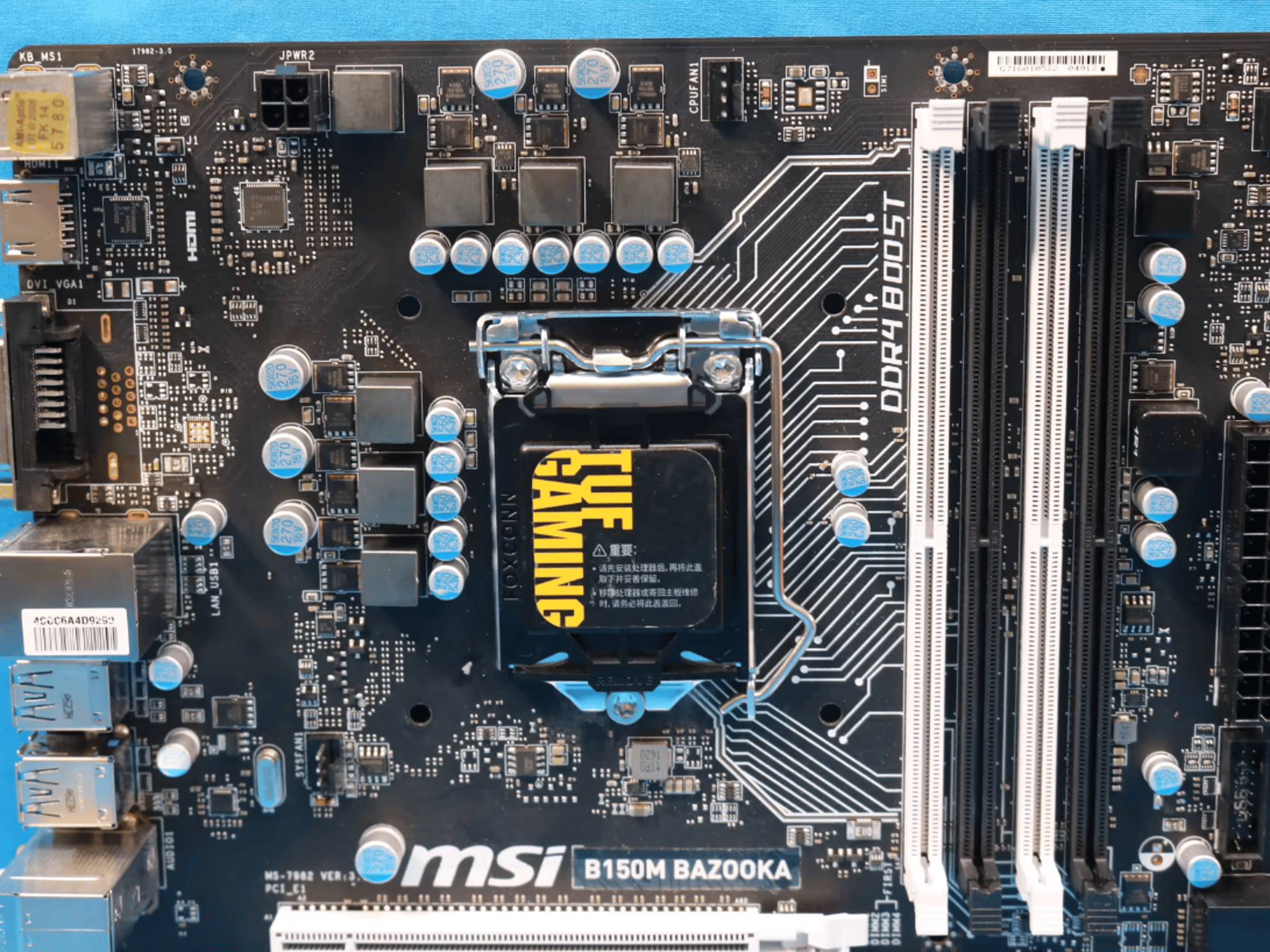 *Updated BIOS* MSI B150M Bazooka Intel LGA1151/Socket H4 DDR4 MicroATX Desktop Motherboard *NO IO*