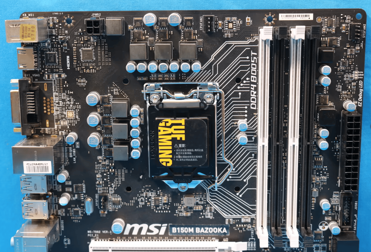 *Updated BIOS* MSI B150M Bazooka Intel LGA1151/Socket H4 DDR4 MicroATX Desktop Motherboard *NO IO*
