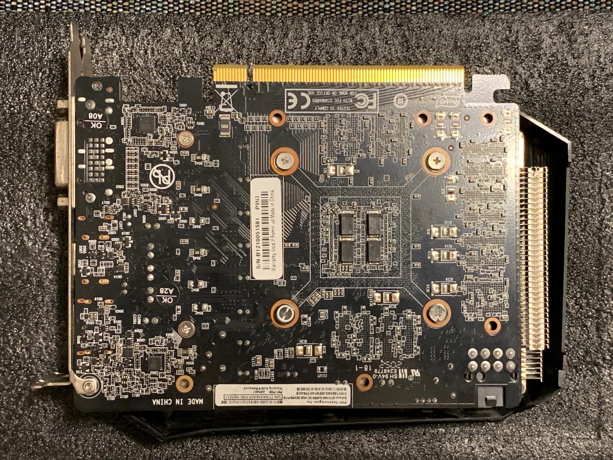 PNY GeForce GTX 1660 SUPER 6GB XLR8 Gaming Overclocked Edition, Used.