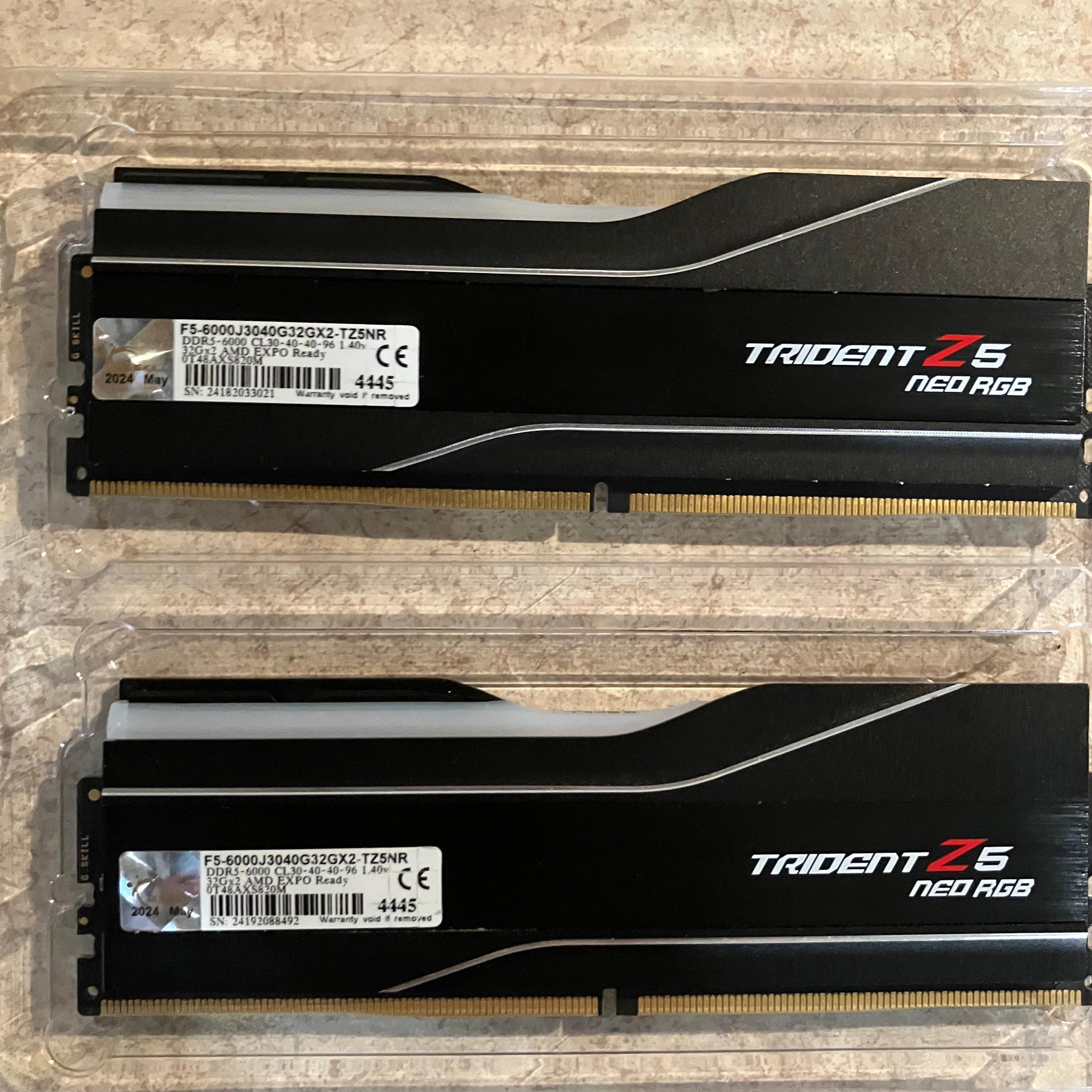 G Skill Trident Z5 Neo 32gbx2 RGB DDR5 CL30