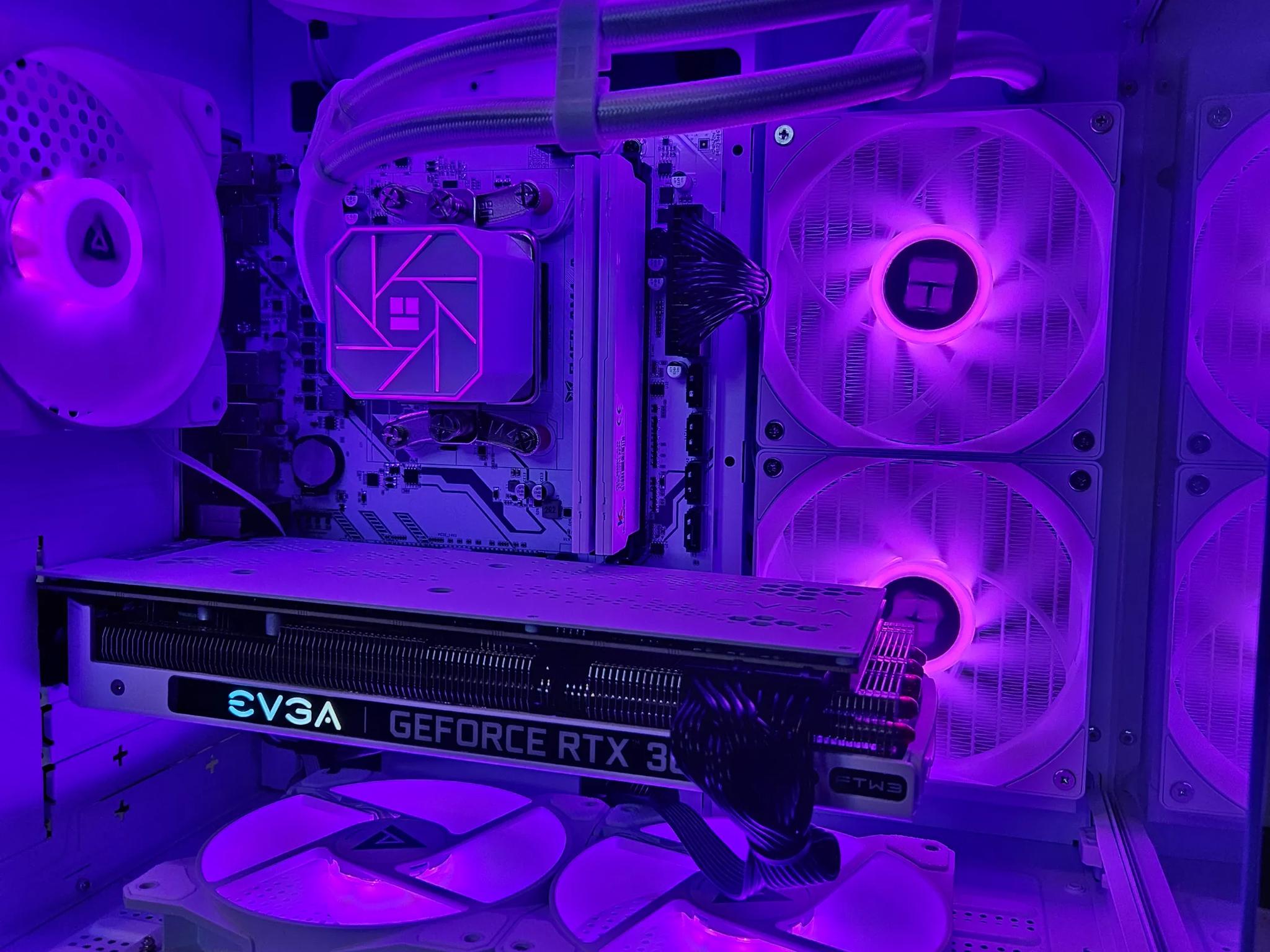 Liquid cooled Arctic Rig Ryzen 5 / 32GB DDR4 / 1TB SSD / RTX 3060 ti