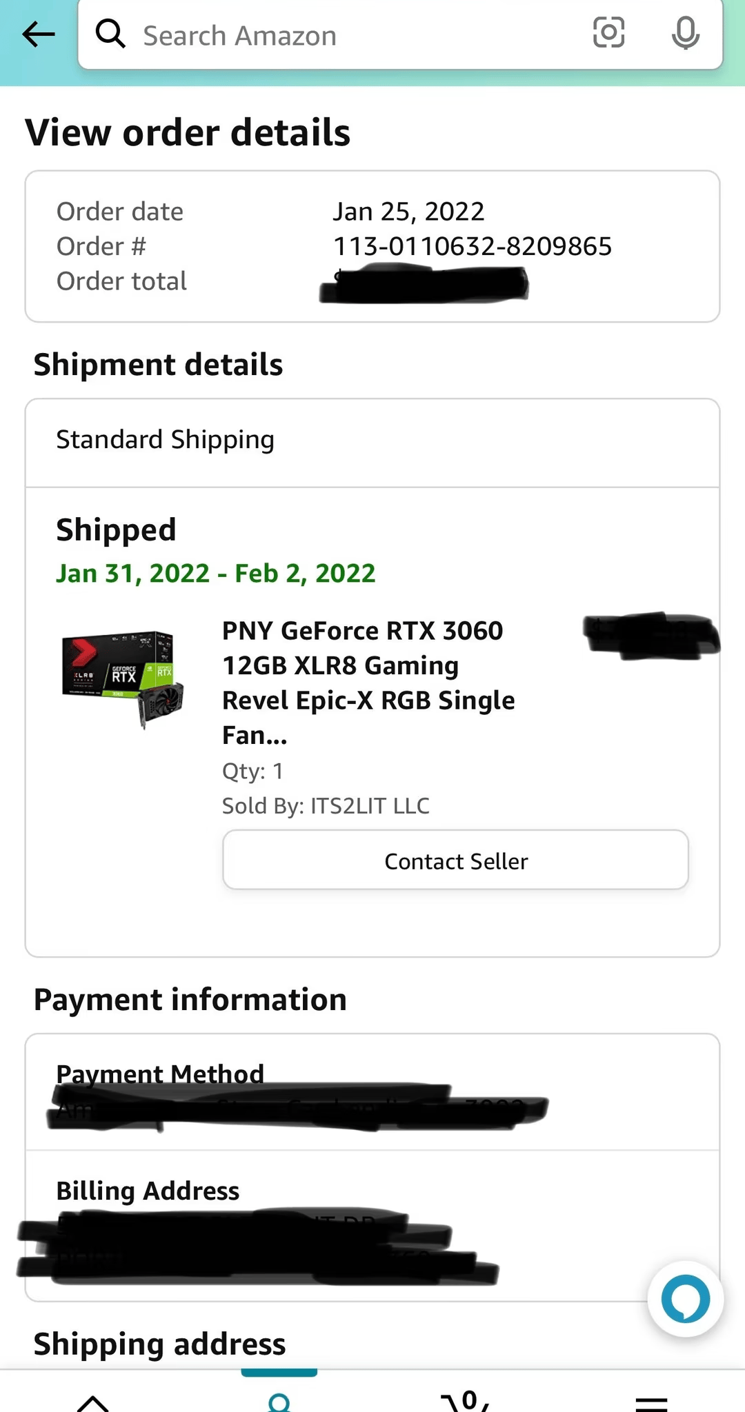PNY GeForce RTX 3060 12GB XLR8 Gaming Revel Epic-X RGB Single Fan Graphics Card