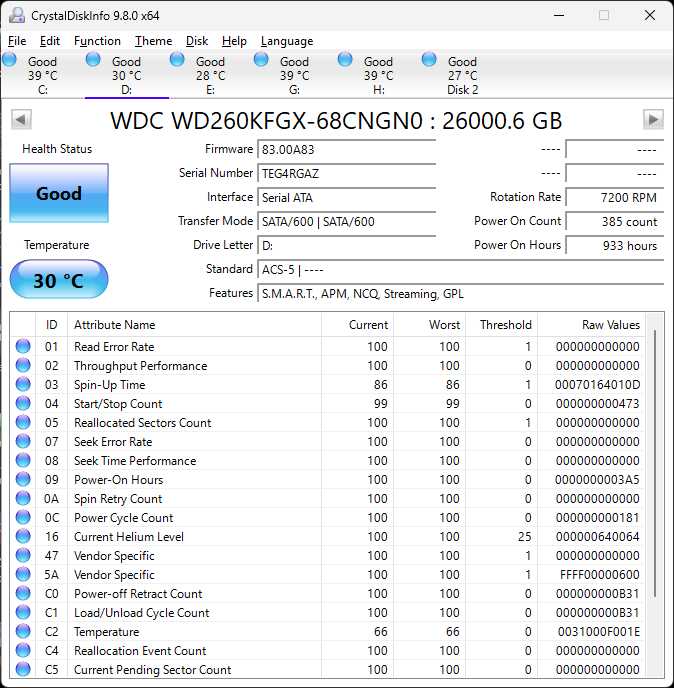 WD Red Pro 26TB NAS HDD