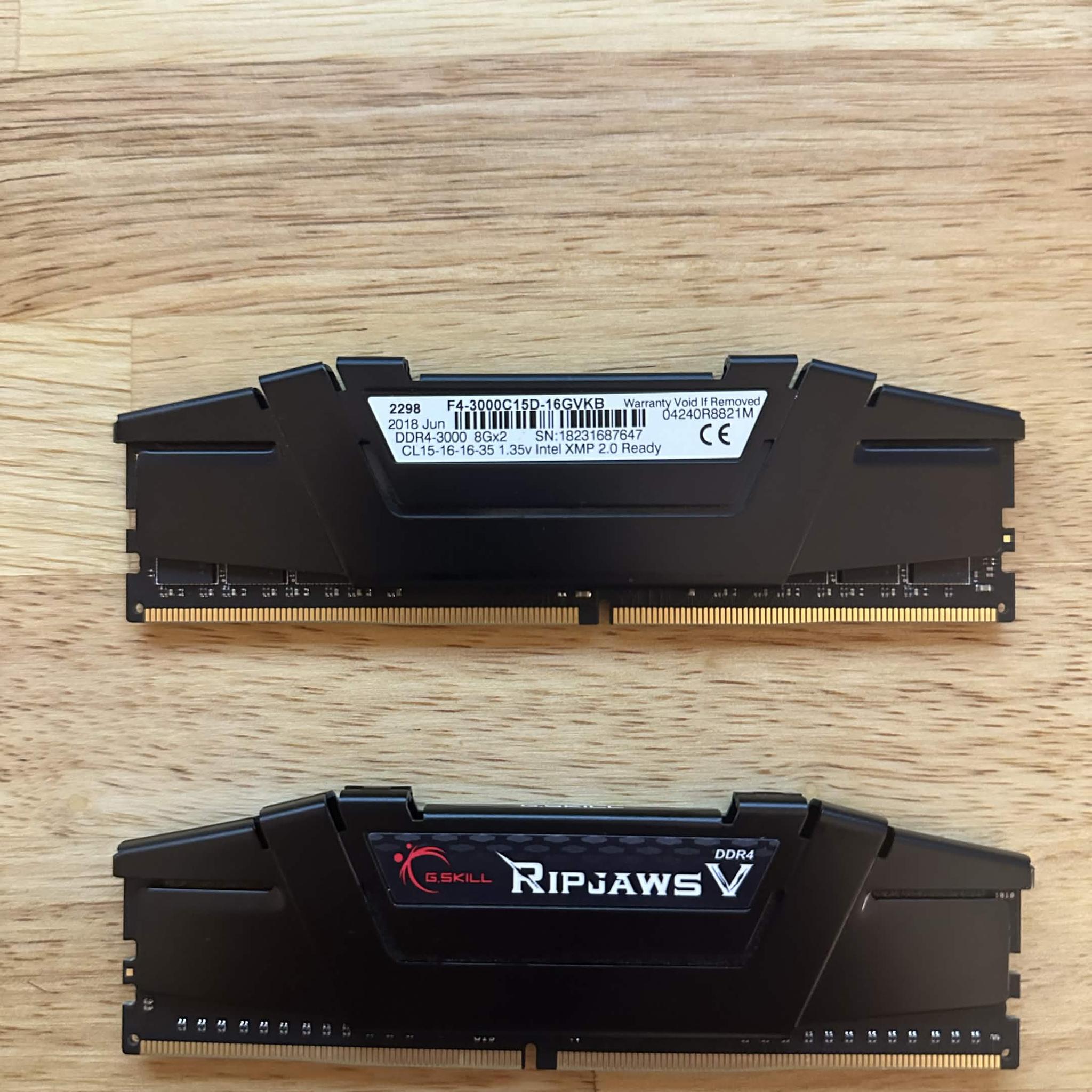G.Skill Ripjaws 16GB (2x8GB) DDR4-3000 CL15 RAM