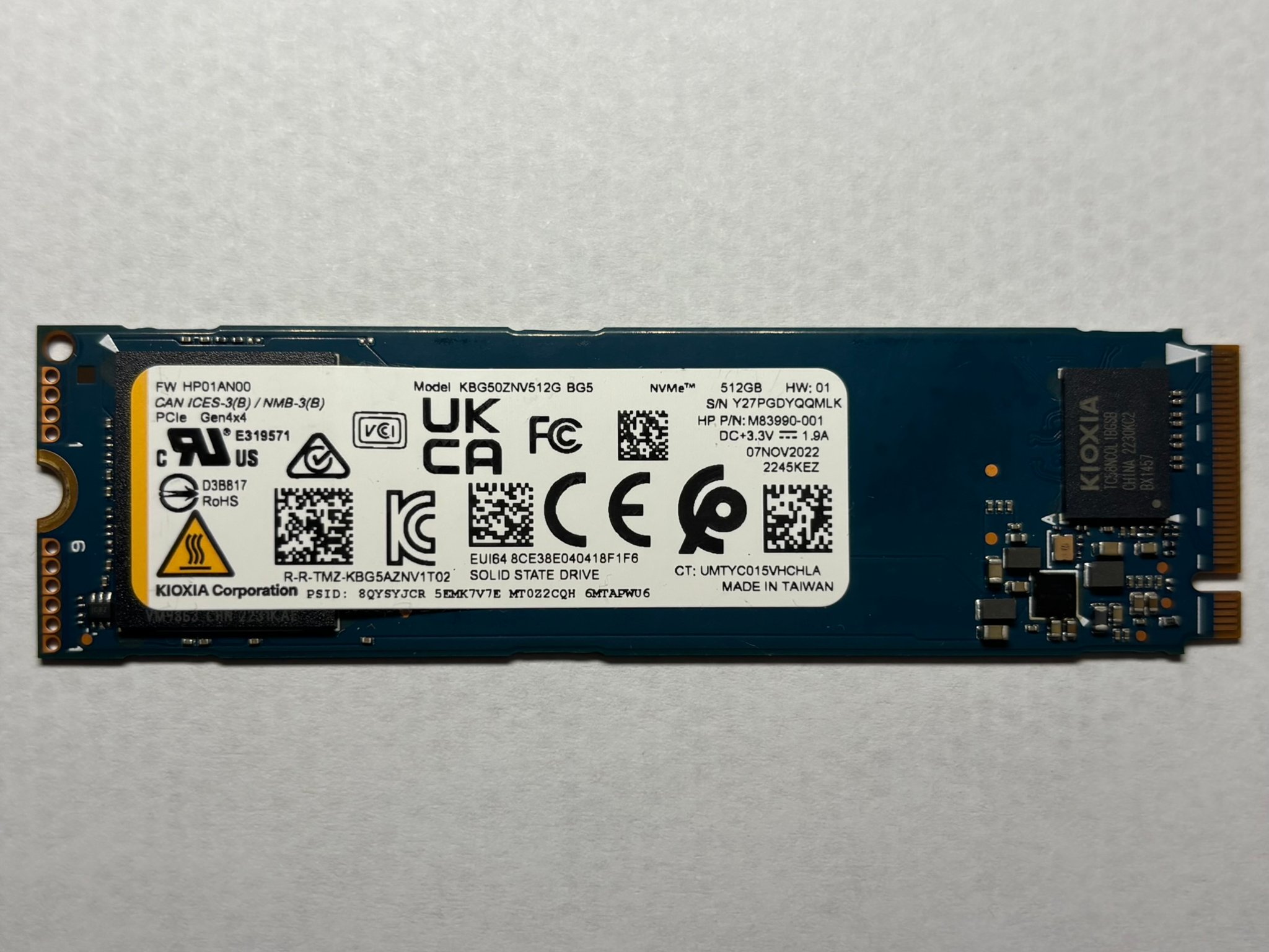 M.2 512GB NVMe SSD - PCIE Gen4x4