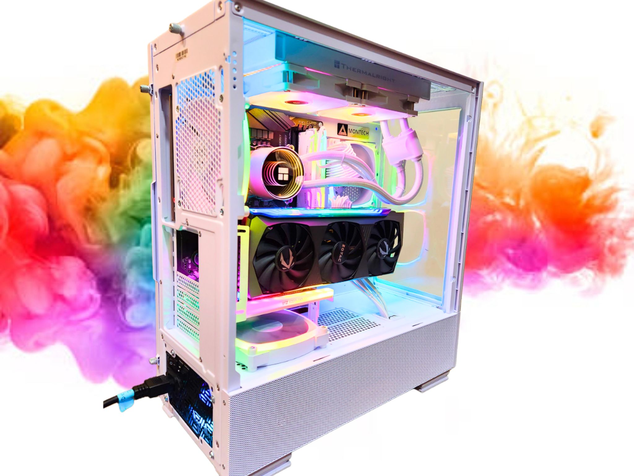 SALE: RTX 3080 + i5 11600k + 32GB RGB RAM + 2TB SSD + 6 Fans + Full RGB ( All White Gaming PC )
