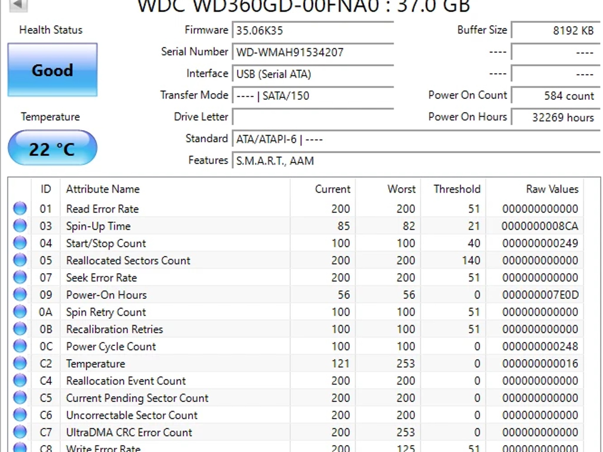Western Digital 37GB Raptor 10K WD360 SATA HDD - PAIR