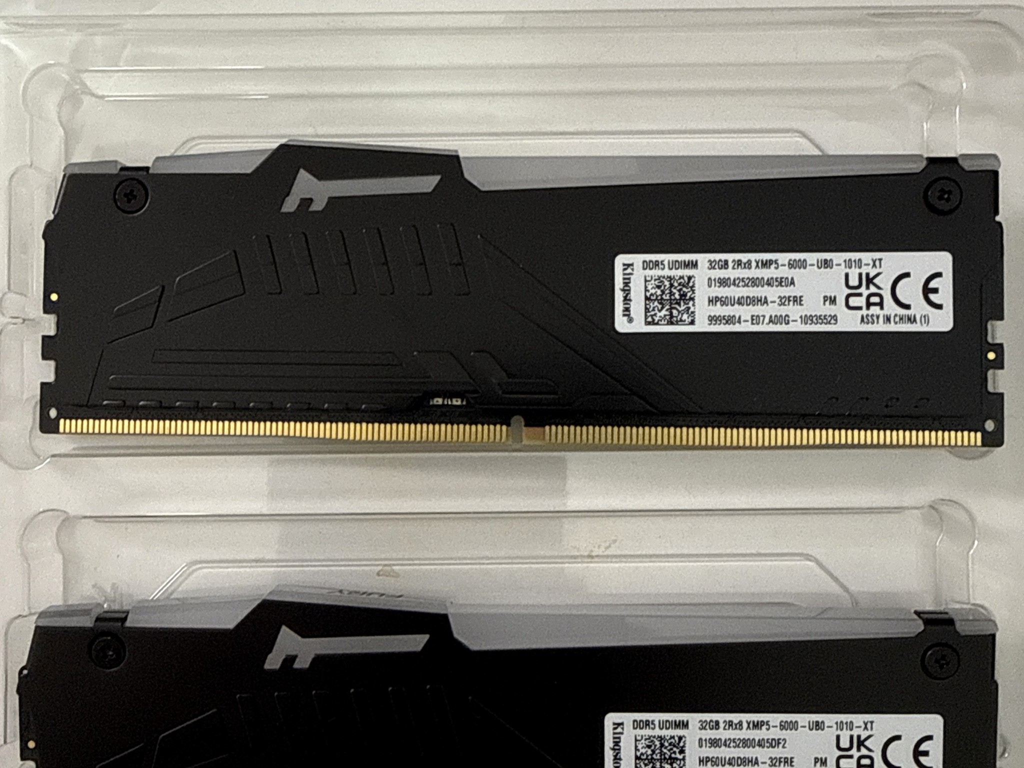 Kingston FURY Beast RGB 64GB (2x32) DDR5-6000 CL40 — matched pair