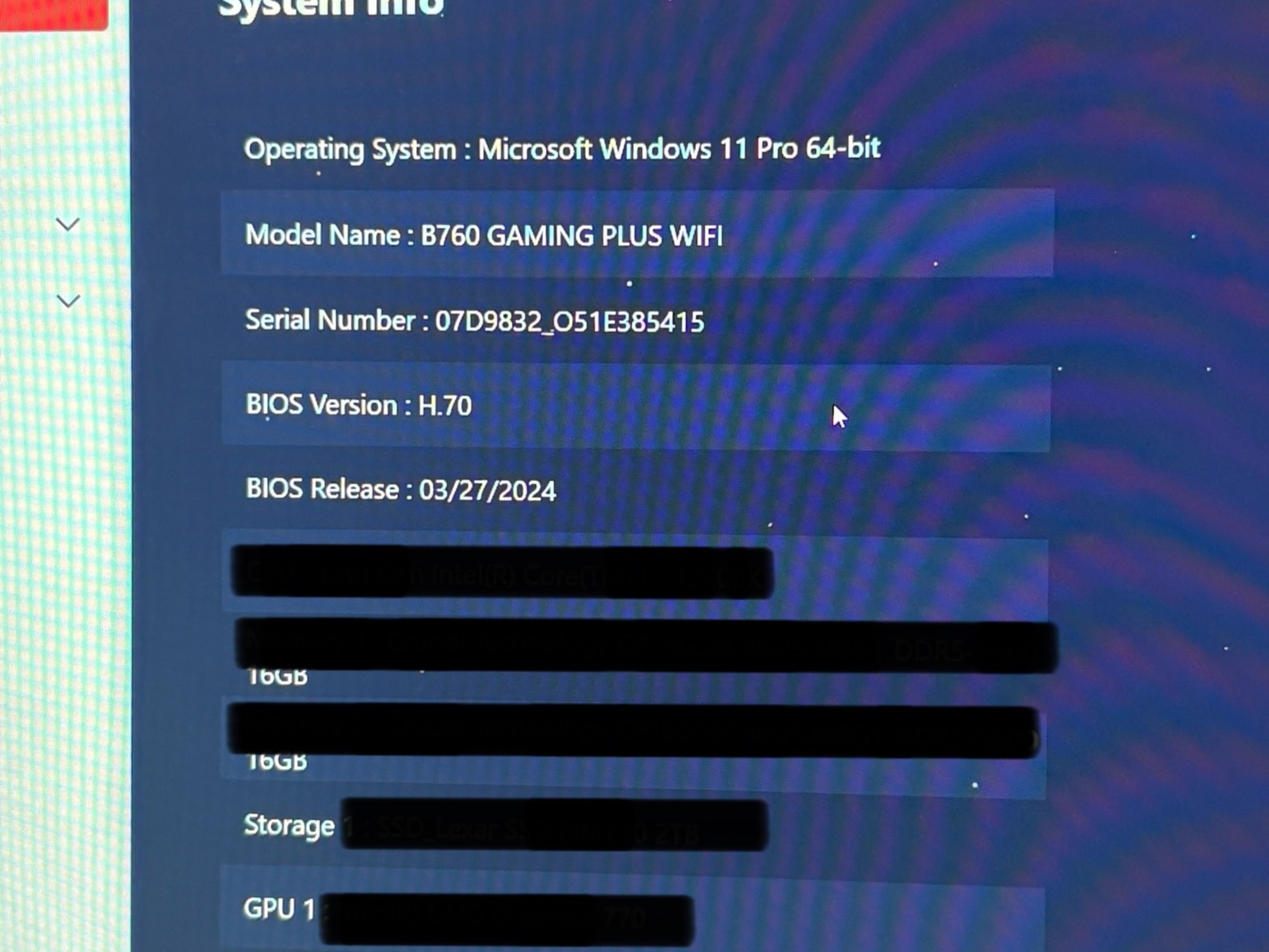 MSI B760 Gaming Plus WiFi, DDR5, LGA 1700, ATX, Supports Intel 12th/13th Gen CPU
