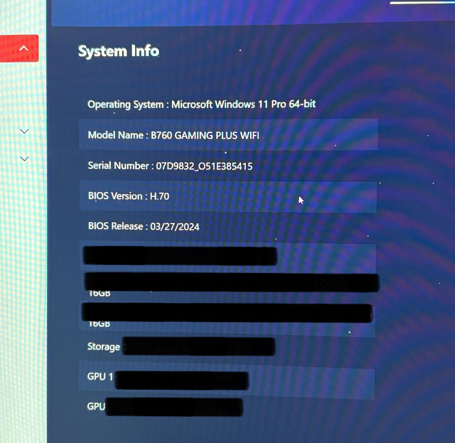 MSI B760 Gaming Plus WiFi, DDR5, LGA 1700, ATX, Supports Intel 12th/13th Gen CPU