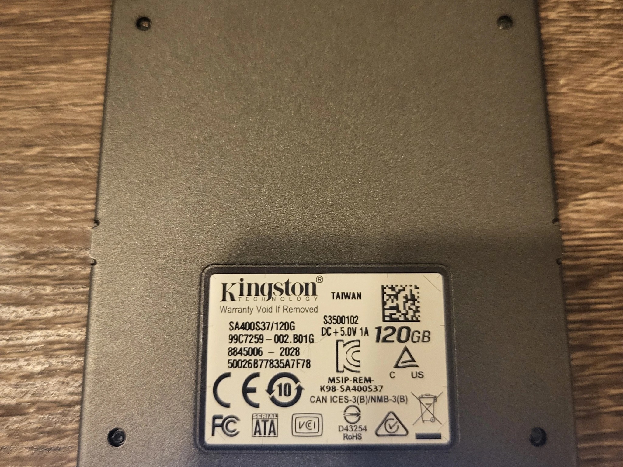 Kingston A400 120GB 2.5" SATA SSD