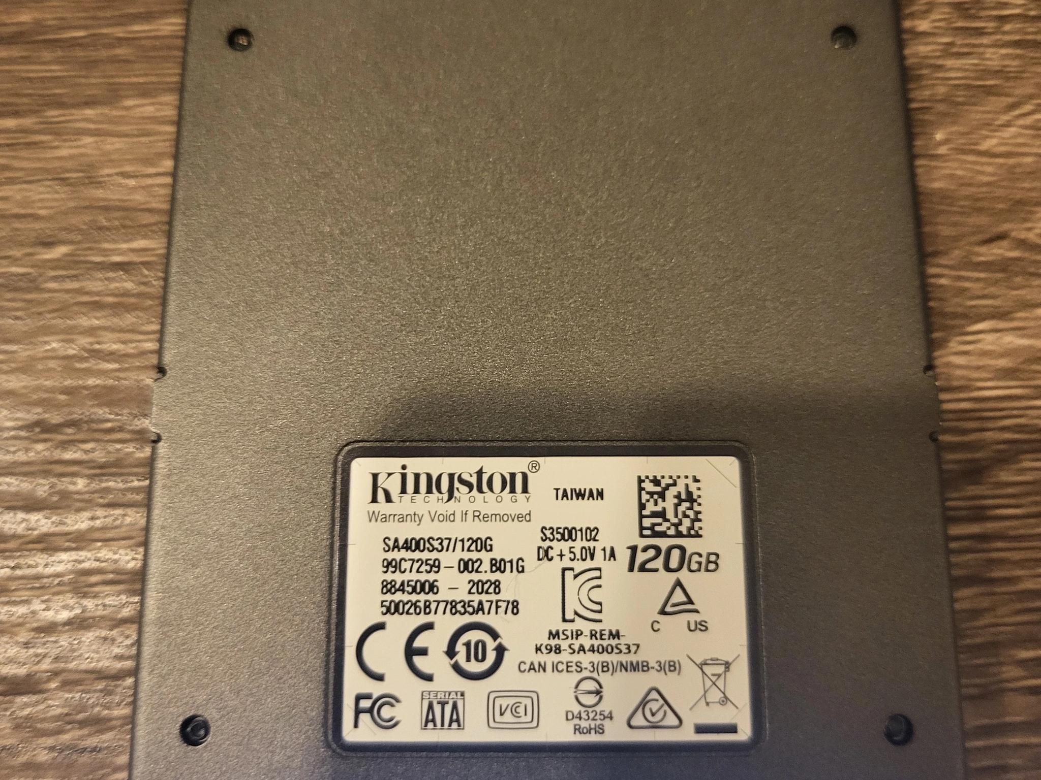 Kingston A400 120GB 2.5" SATA SSD