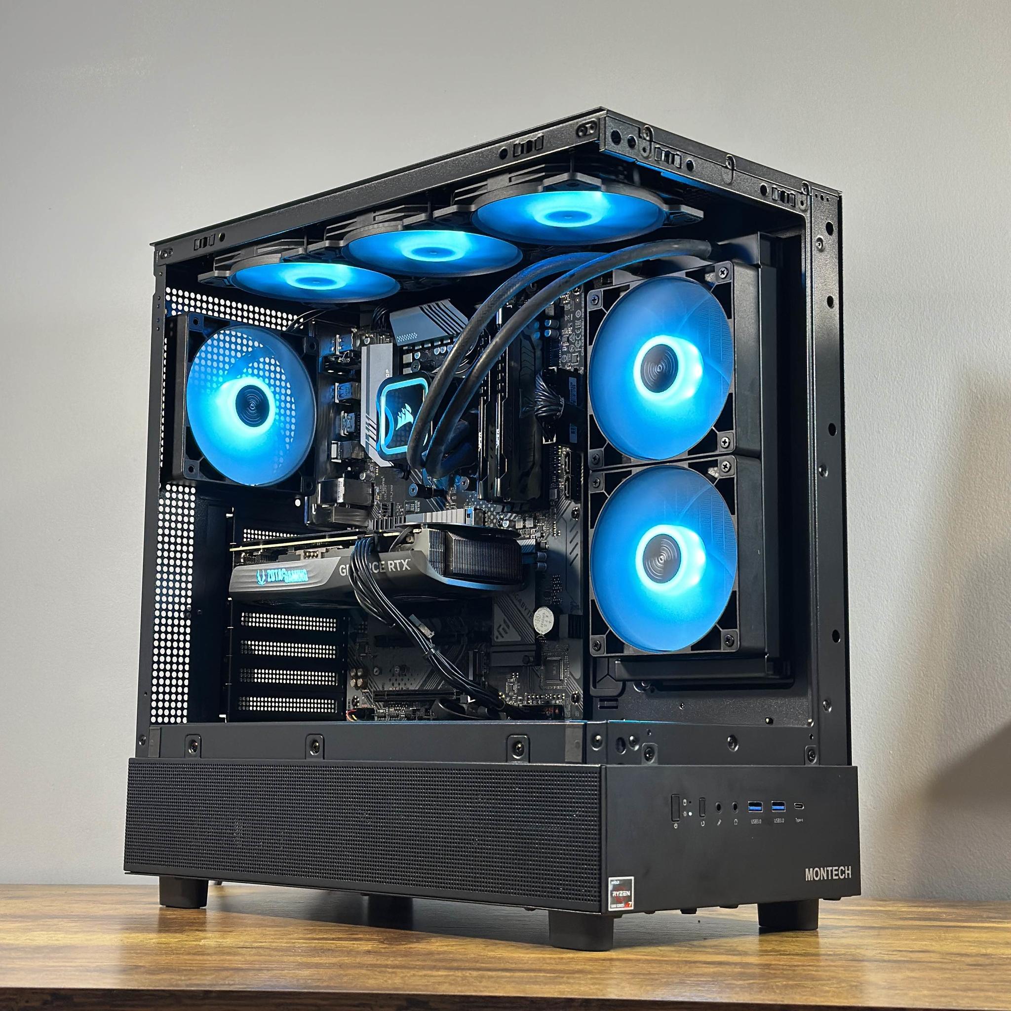 RTX 4070 12GB | Ryzen 7 5700X | 32GB DDR4 | 1TB SSD | Win11 | WIFI+BT | 1440P/4K Gaming PC
