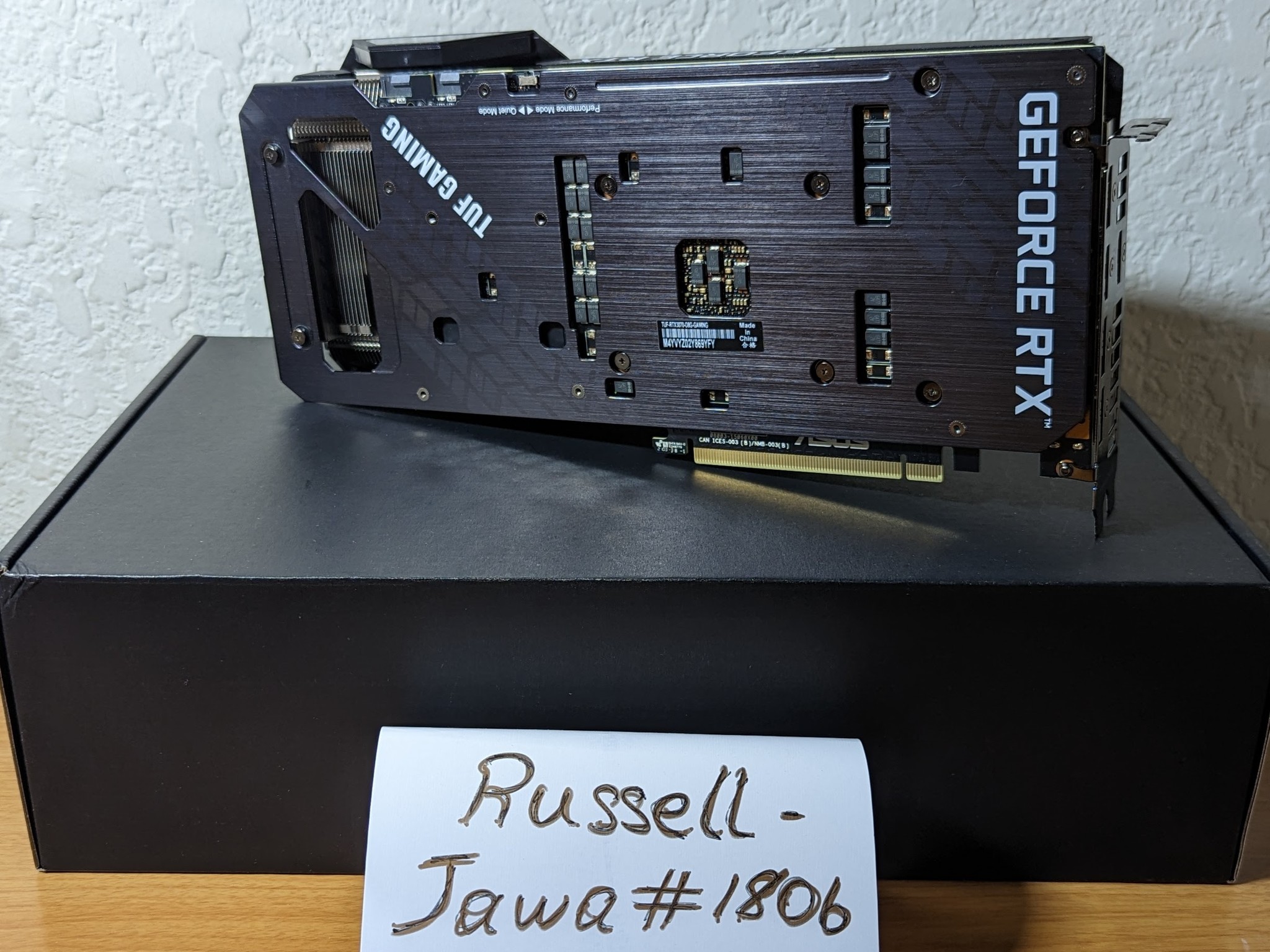 RTX 3070 ASUS TUF GAMING 8Gb in Great Condition For Sale