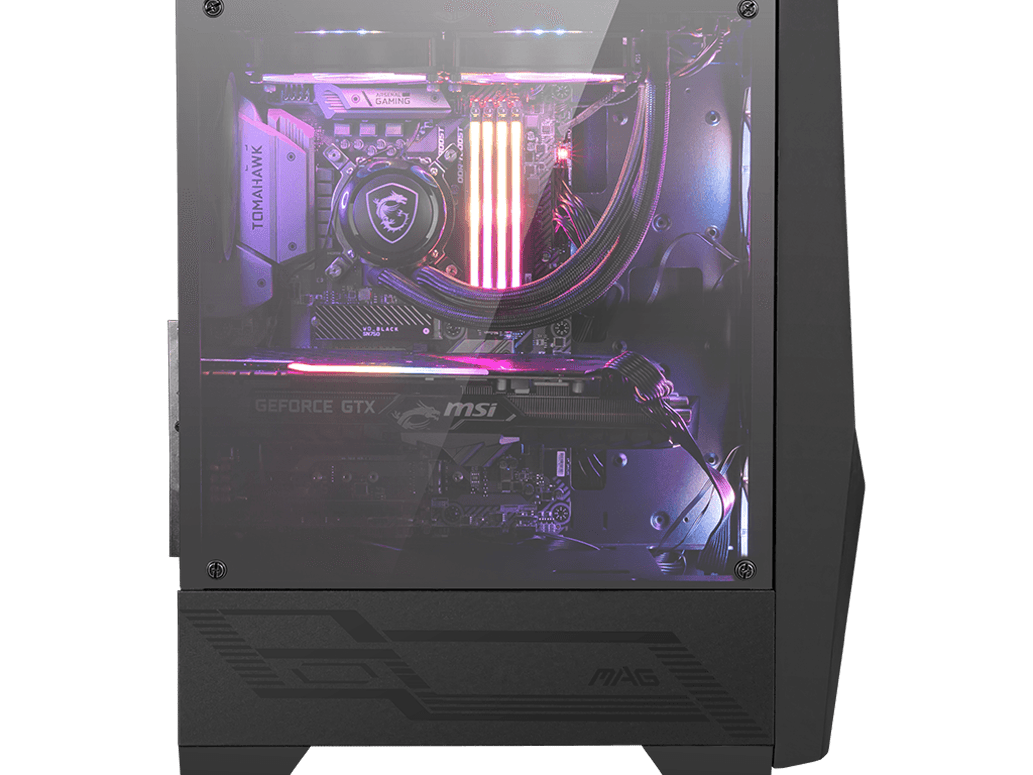 Open Box MSI MAG Forge 100R Mid Tower Gaming Case with ARGB fans