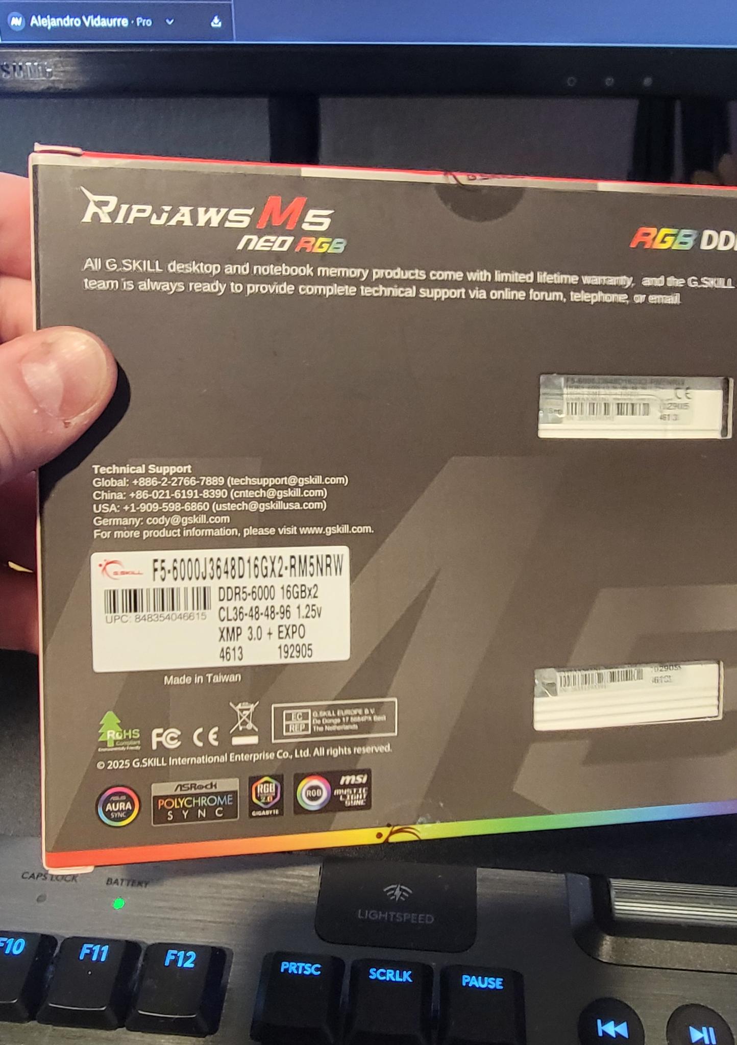 Ripjaws M5 Neo RGB Series DDR5 RAM (AMD EXPO) 32GB (2x16GB)