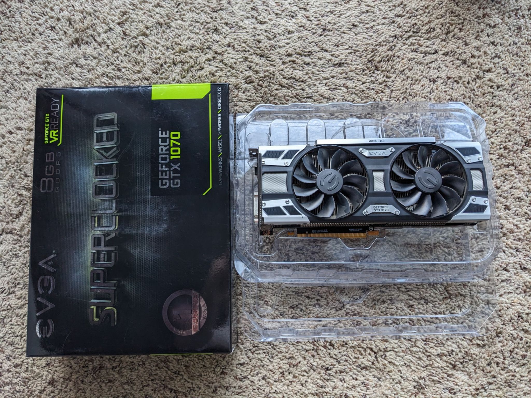 EVGA GeForce GTX 1070 8 GB SC GAMING ACX 3.0 Video Card