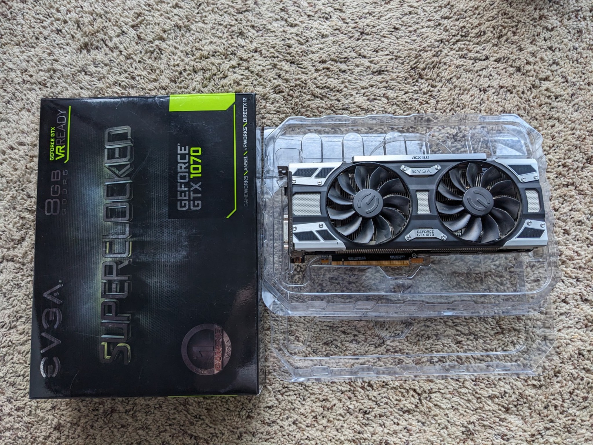 EVGA GeForce GTX 1070 8 GB SC GAMING ACX 3.0 Video Card
