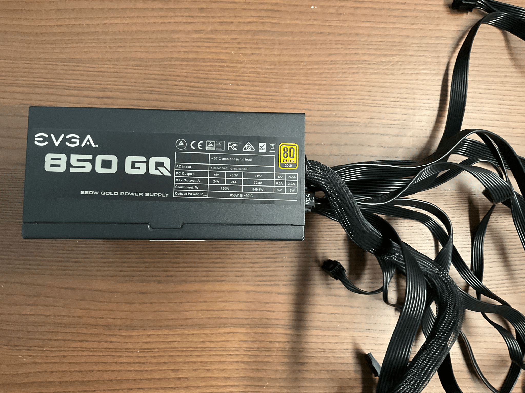  EVGA 850GQ Gold Rated Semi-Modular PSU