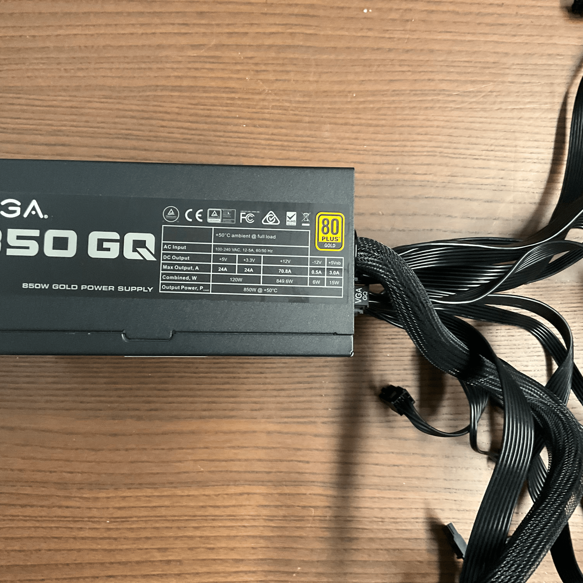  EVGA 850GQ Gold Rated Semi-Modular PSU