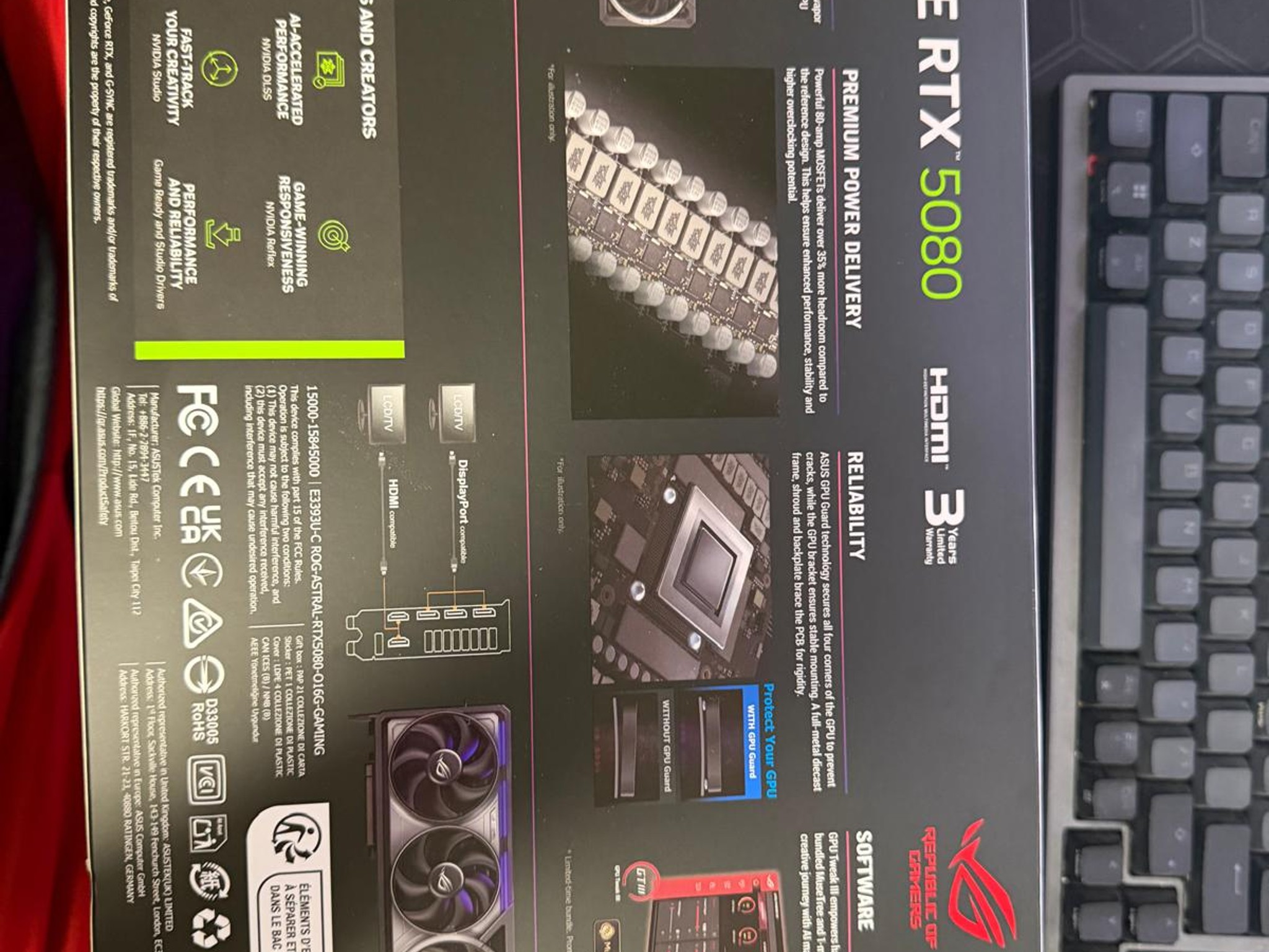 ASUS ROG Astral GeForce RTX 5080 16GB GDDR7 OC Edition