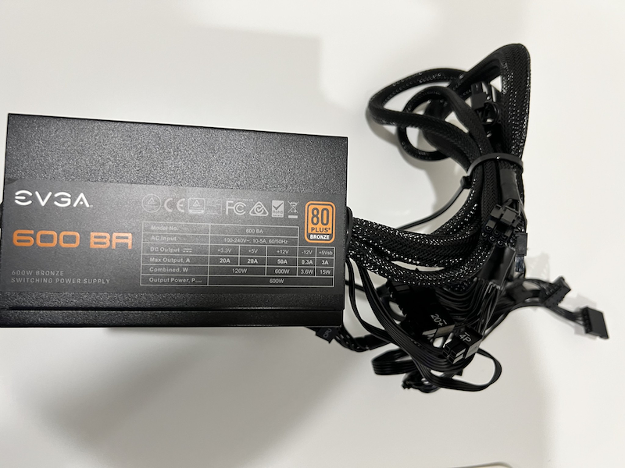 EVGA 600 BA 80+ Bronze Certified ATX Power Supply