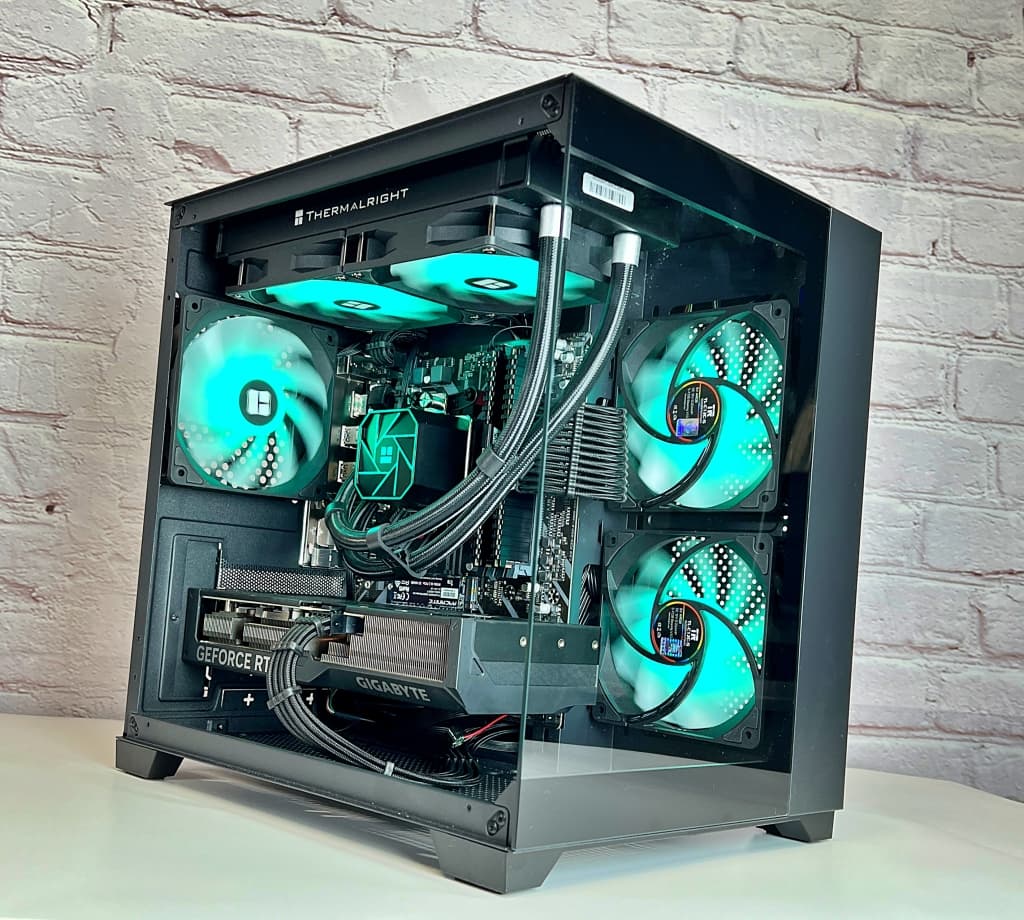 Liquid Cooled RTX 4070 Ryzen 5 5600X 32GB RAM 1TB M.2 Win 11 Gaming PC