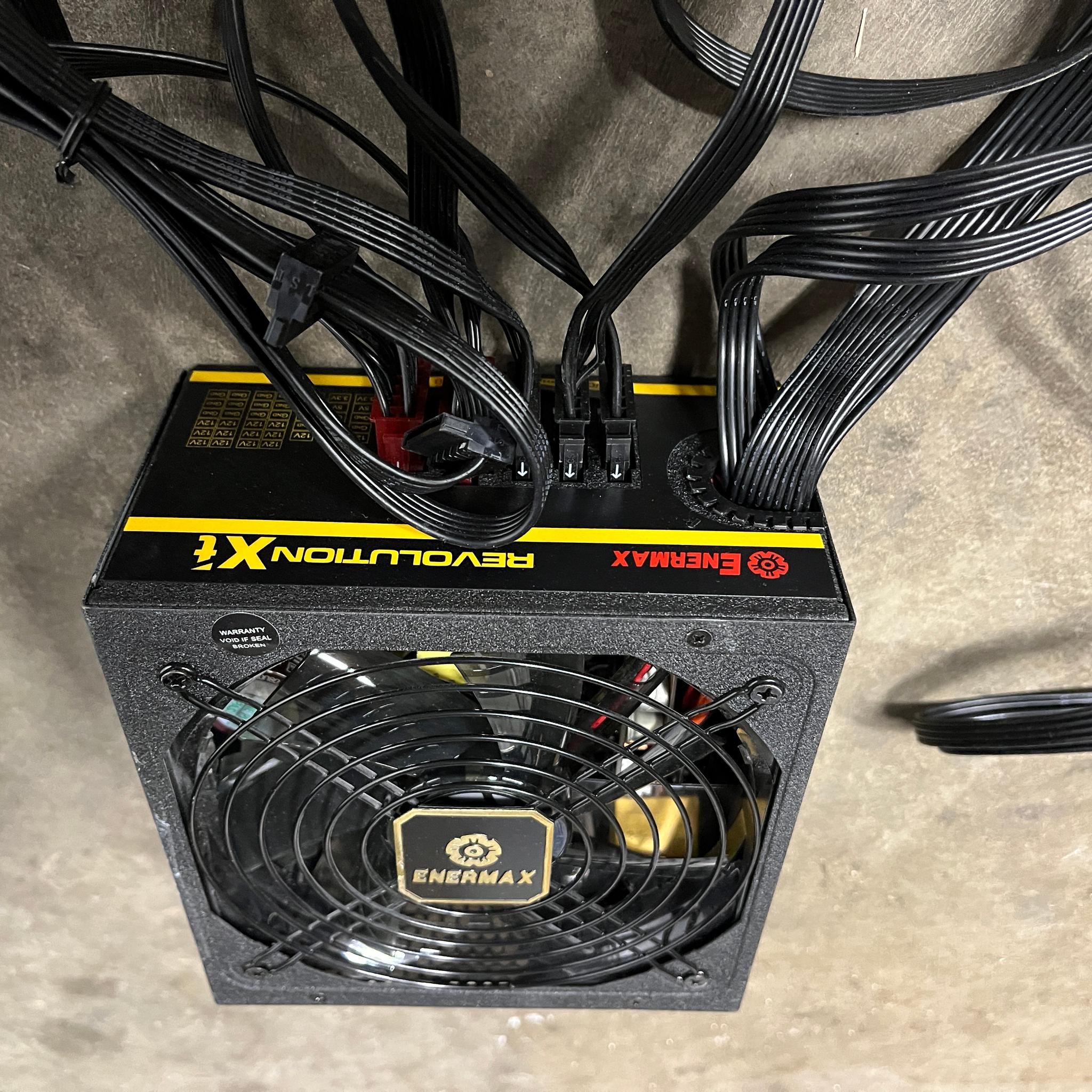 Lot of 6 ATX Desktop Power Supply 400w-1000w Cooler Master, EVGA, and More - Not Working, As‑Is