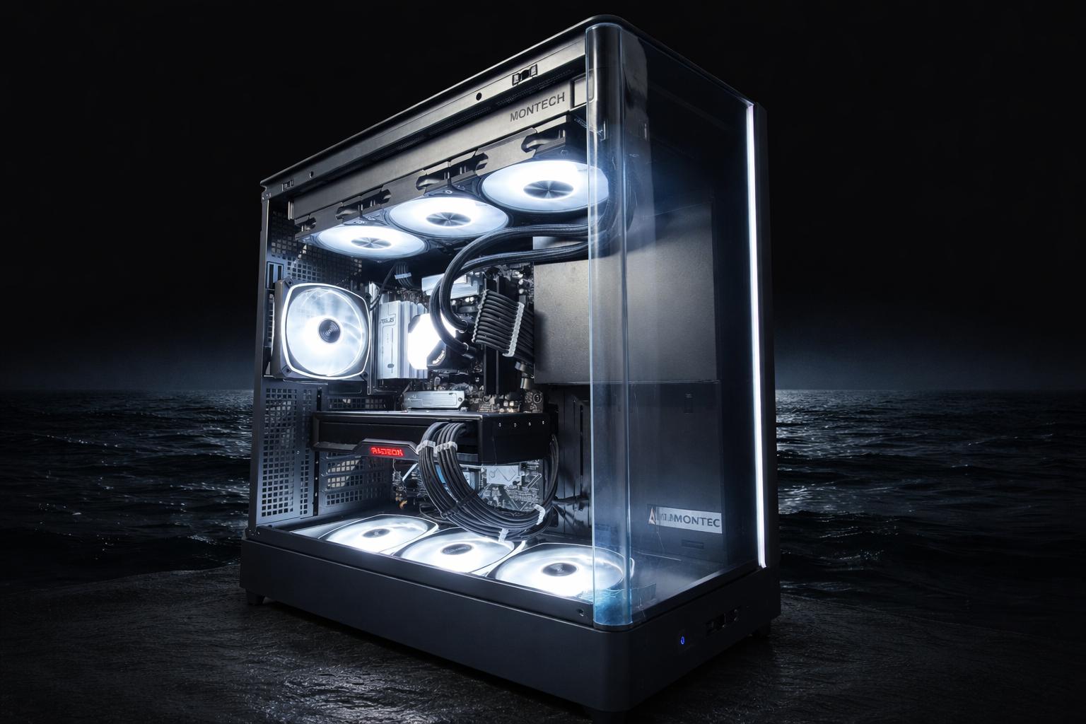 🌊🖤 BLACK OCEAN 🖤🌊Ryzen 7 7700X| RX 6950XT| 32 GB DDR5| 1.5 TB NVMe| 850W PSU