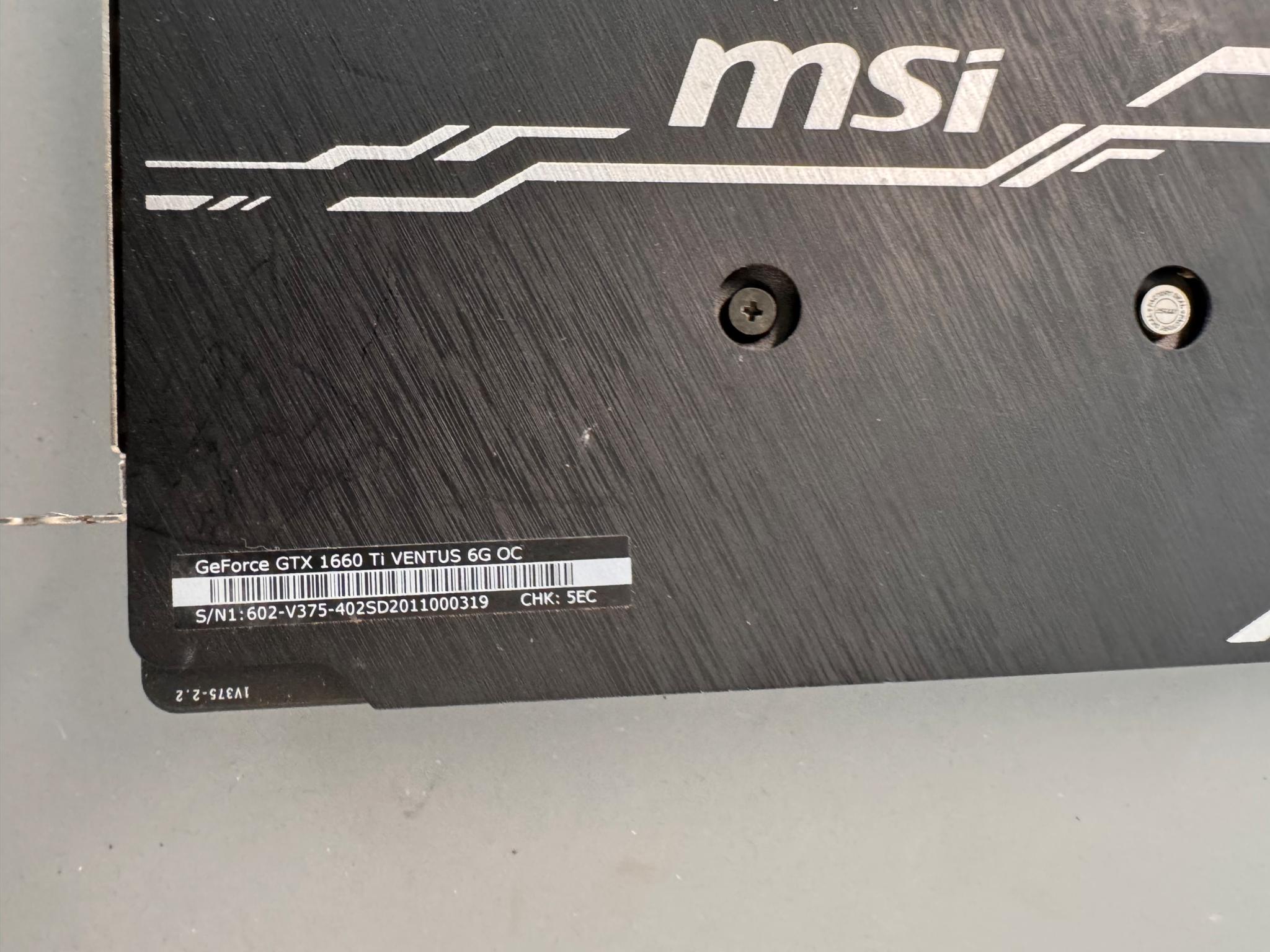 MSI NVIDIA GeForce GTX 1660 Super VENTUS XS OC 6GB GDRR6 Graphics Card