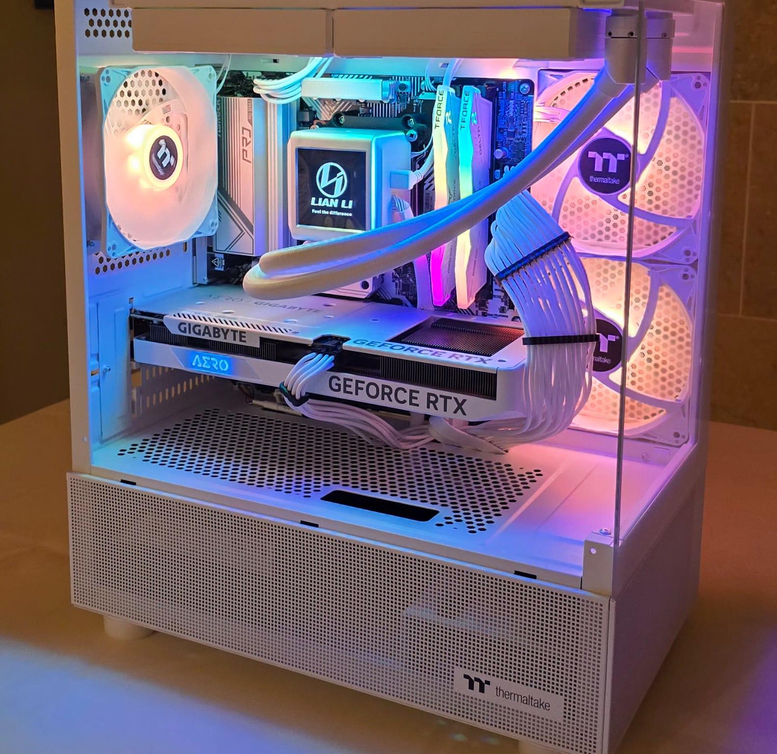 Custom White ARGB Gaming PC – Sleek, Powerful, and Ready to Go
