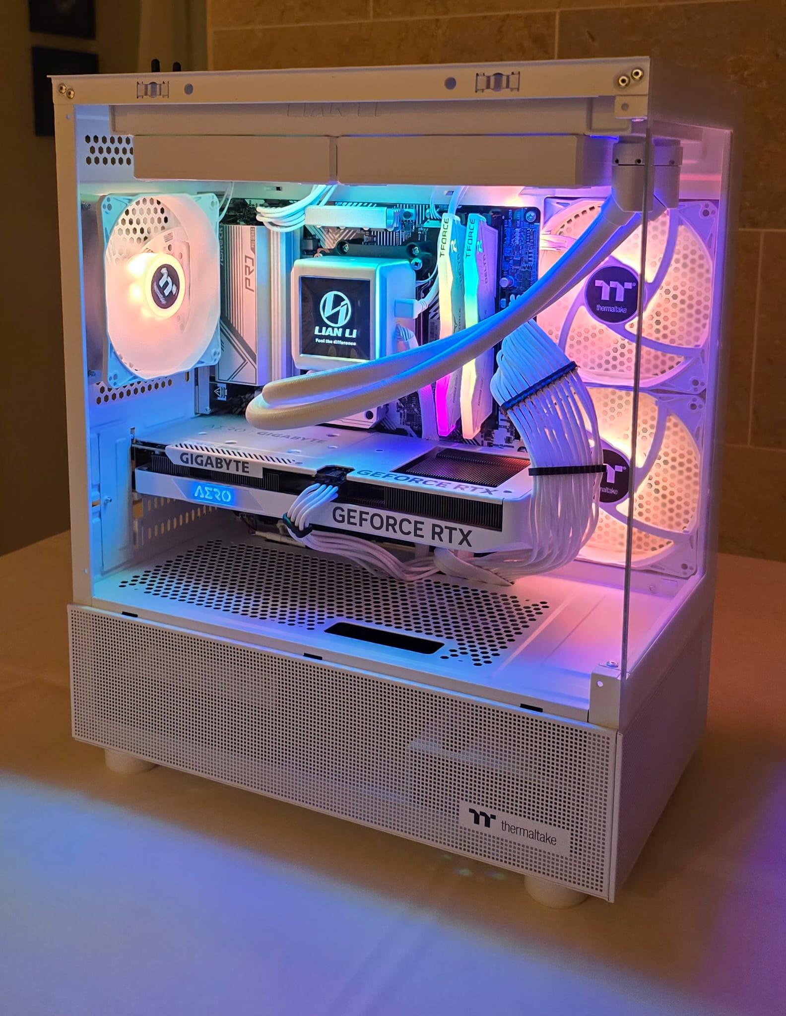Custom White ARGB Gaming PC – Sleek, Powerful, and Ready to Go
