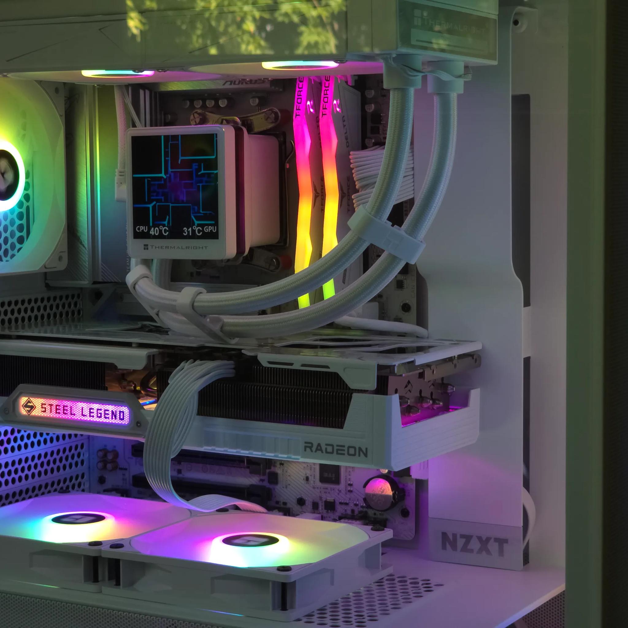 All AMD I All-White 4K Gaming PC | Ryzen 7 9800X3D | RX 9070 XT 16 GB | 32GB | 2TB | 2 Year Warranty
