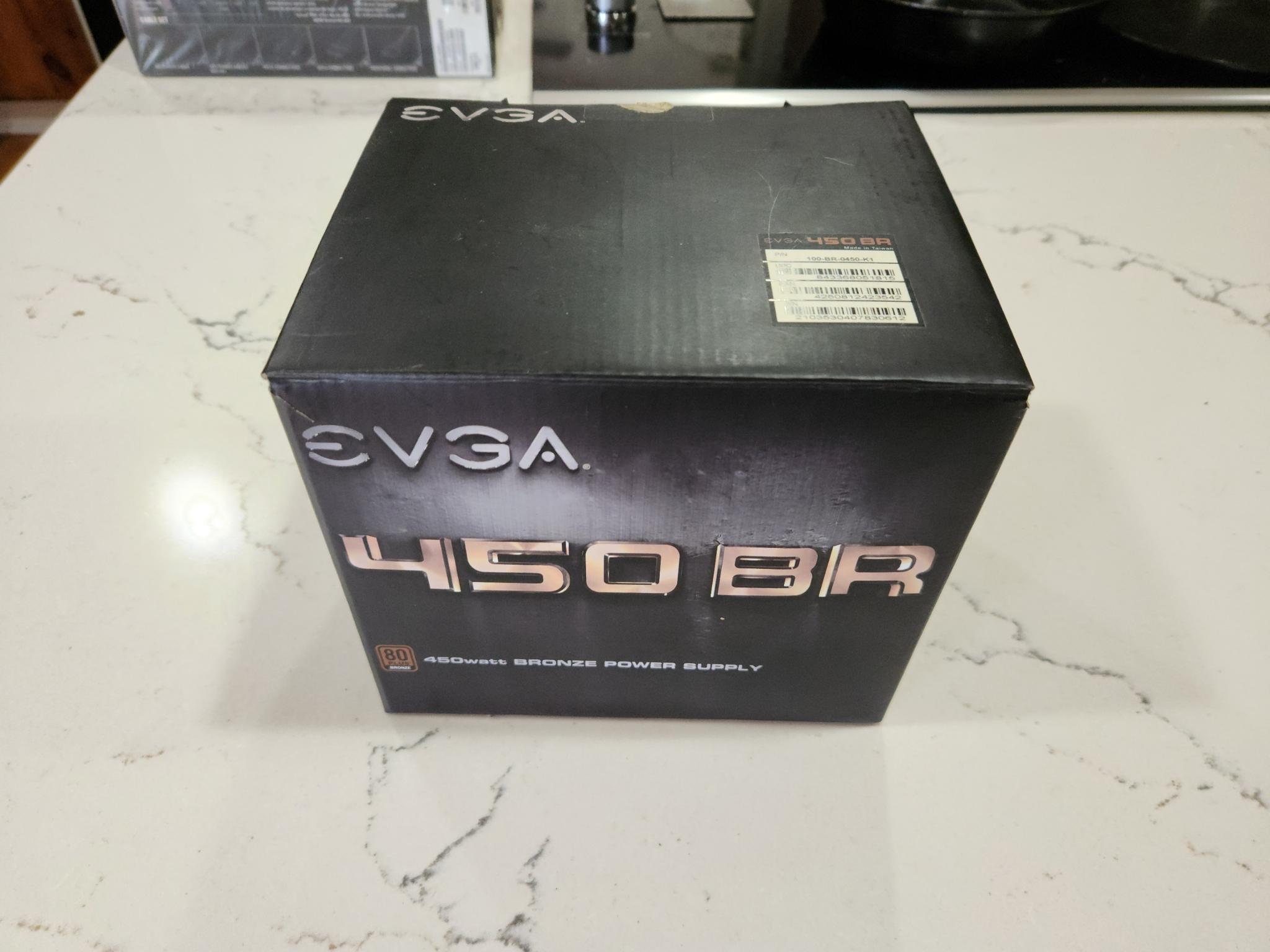 OPEN BOX EVGA 450w BR bronze rated non-modular black cables