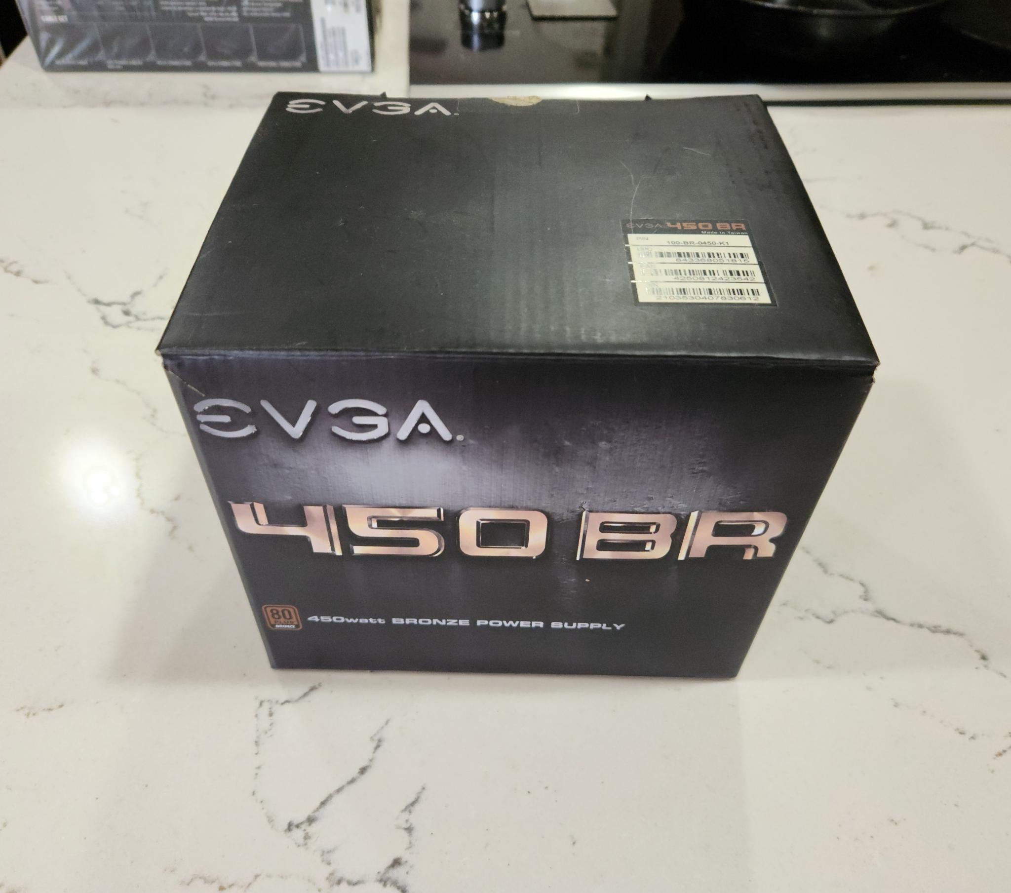 OPEN BOX EVGA 450w BR bronze rated non-modular black cables