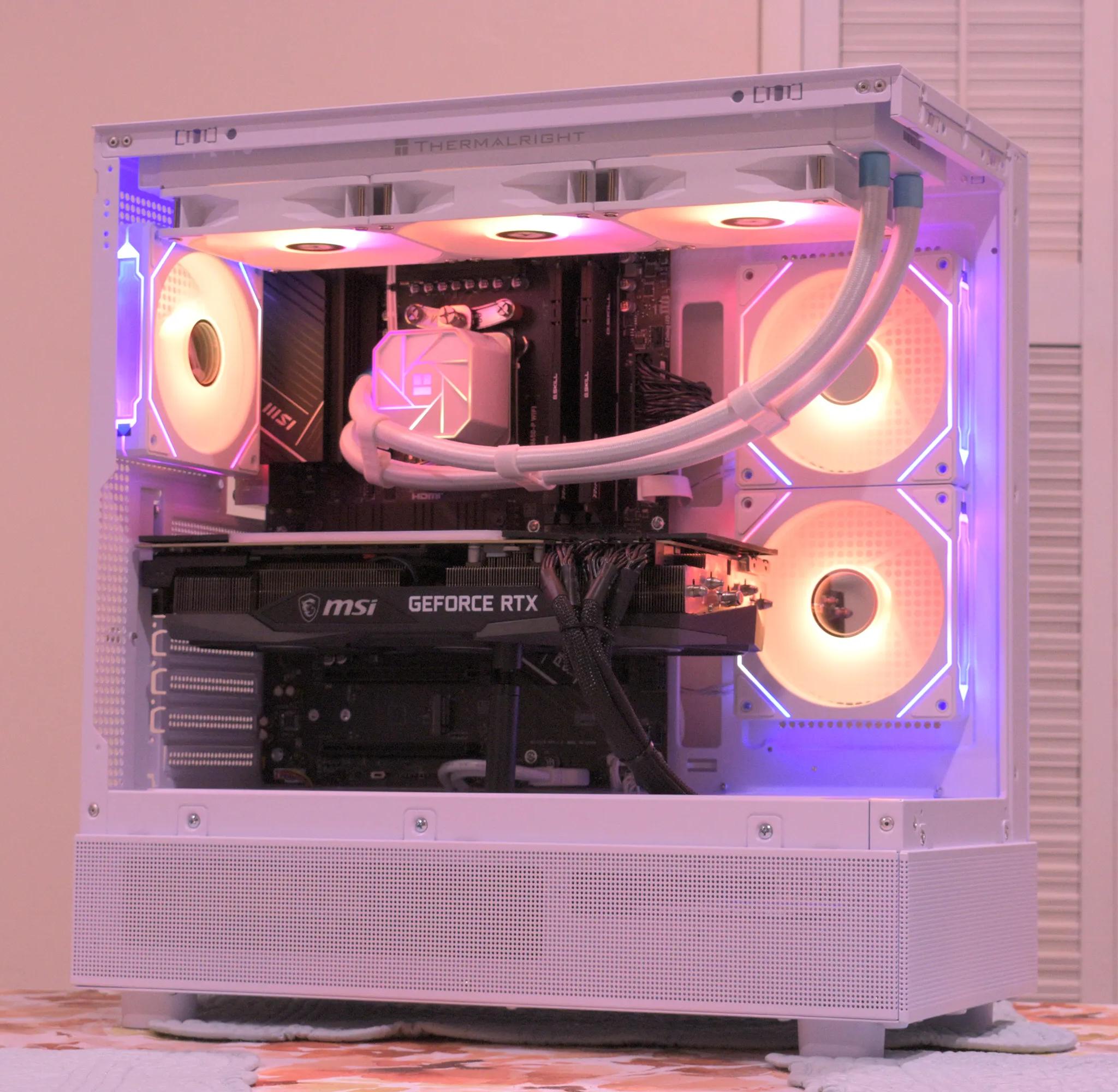 Gaming PC | Ryzen 7 7700 | RTX 3080 10GB | 32GB DDR5 | 1TB nVME SSD | 1440p White Gaming PC RGB